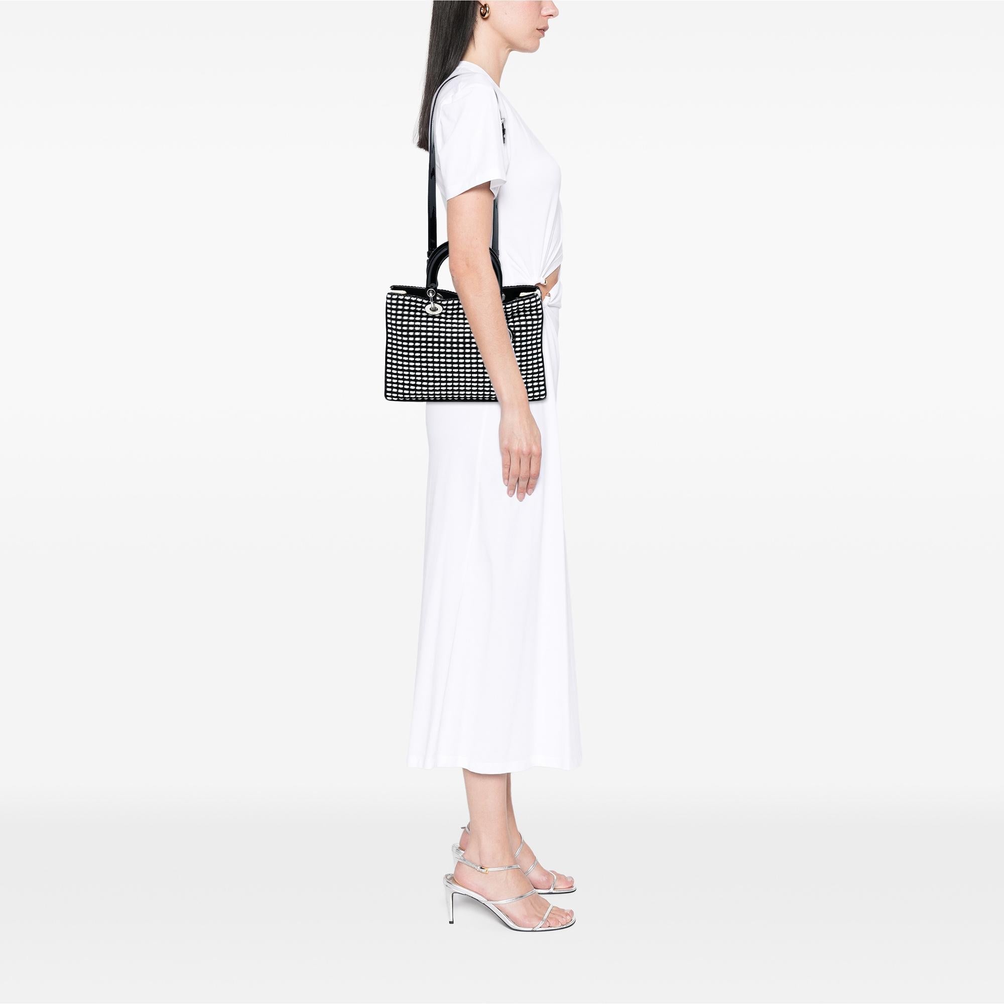 Dior Medium Patent and Tweed Diorissimo Satchel