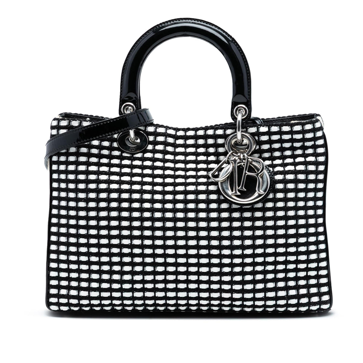 Dior Medium Patent and Tweed Diorissimo Satchel