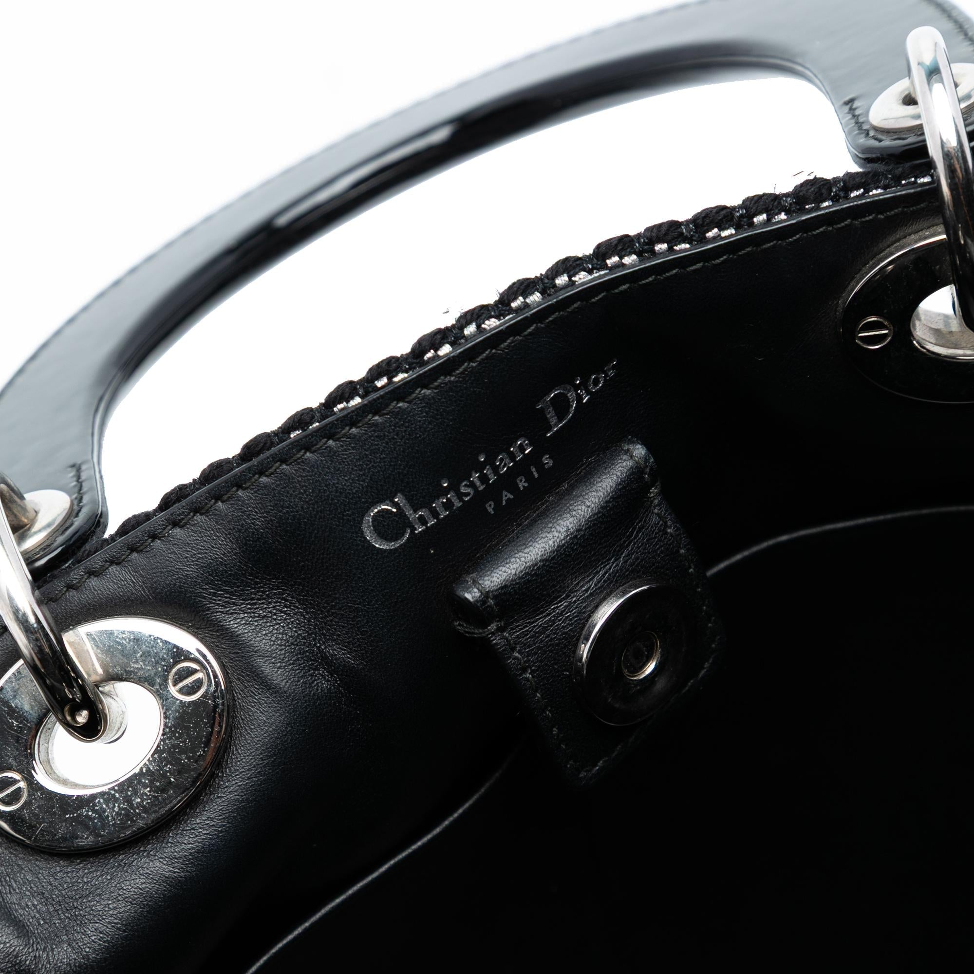Dior Medium Patent and Tweed Diorissimo Satchel