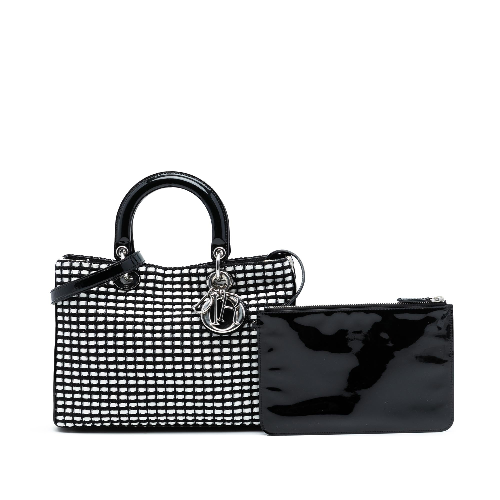 Dior Medium Patent and Tweed Diorissimo Satchel
