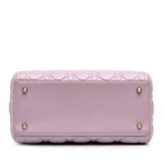 Dior Medium Pearlescent Lambskin Cannage Lady Dior