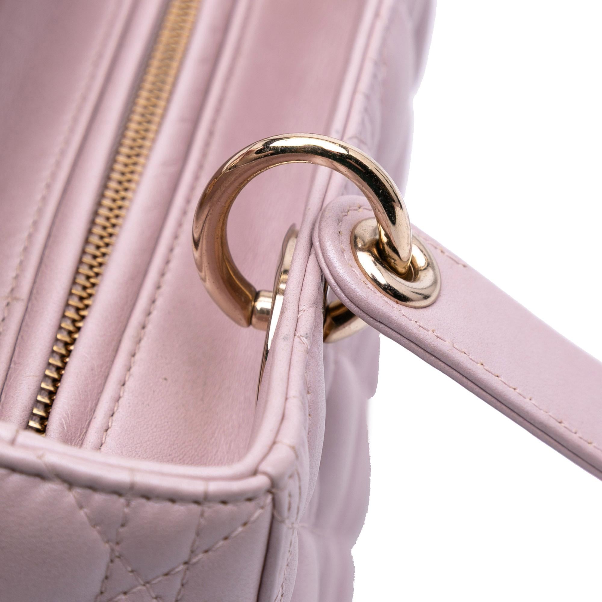 Dior Medium Pearlescent Lambskin Cannage Lady Dior