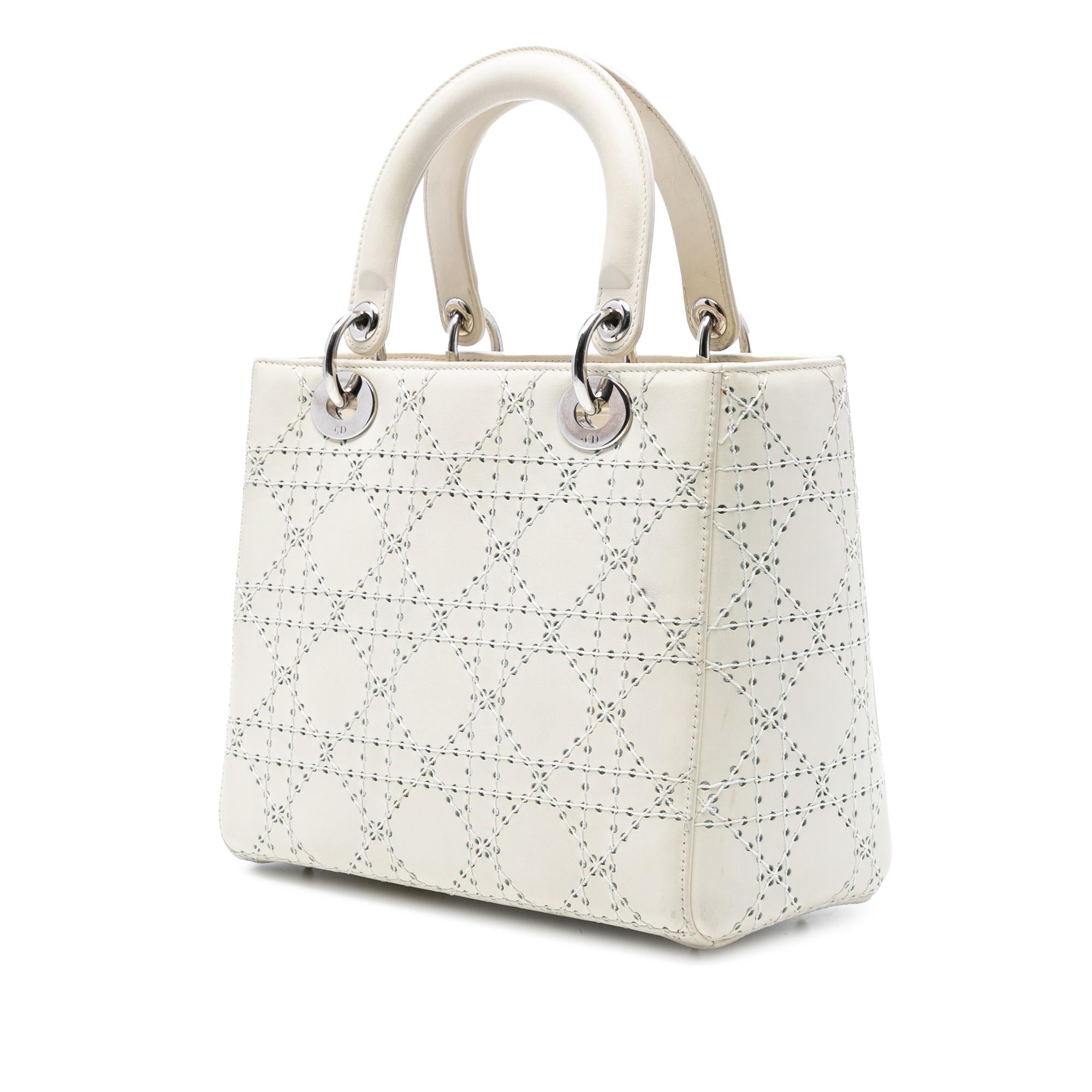 Dior Medium Perforated Calfskin Cannage Lady Dior