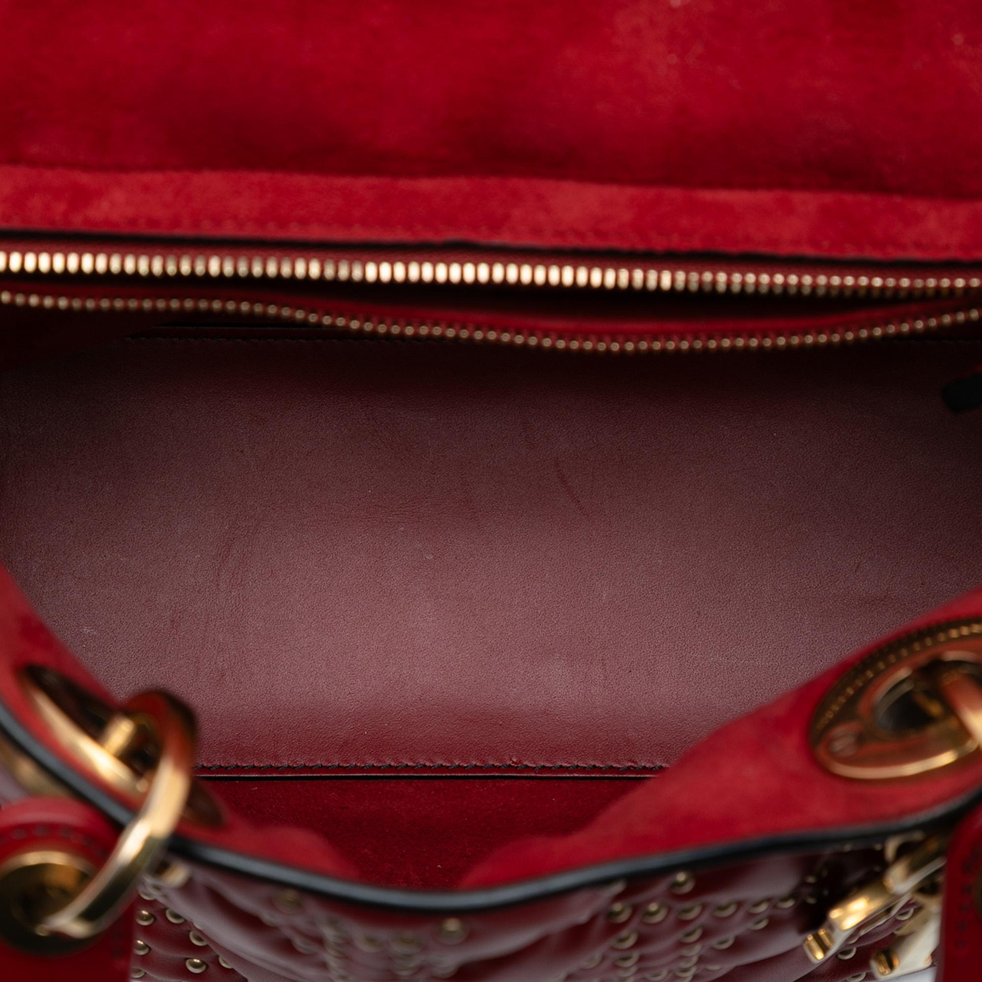Dior Medium Studded Calfskin Lady Dior