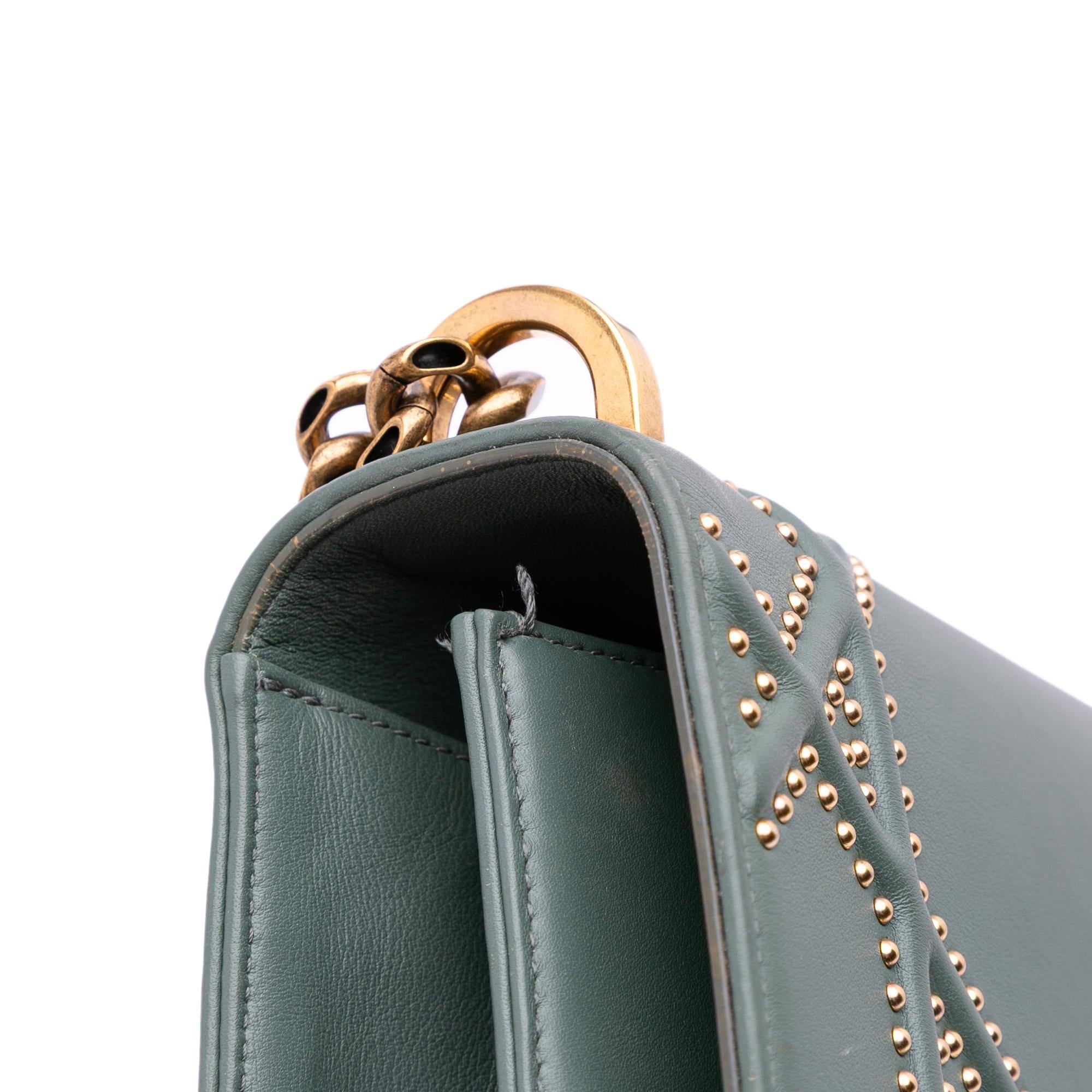Dior Medium Studded Lambskin Diorama Flap