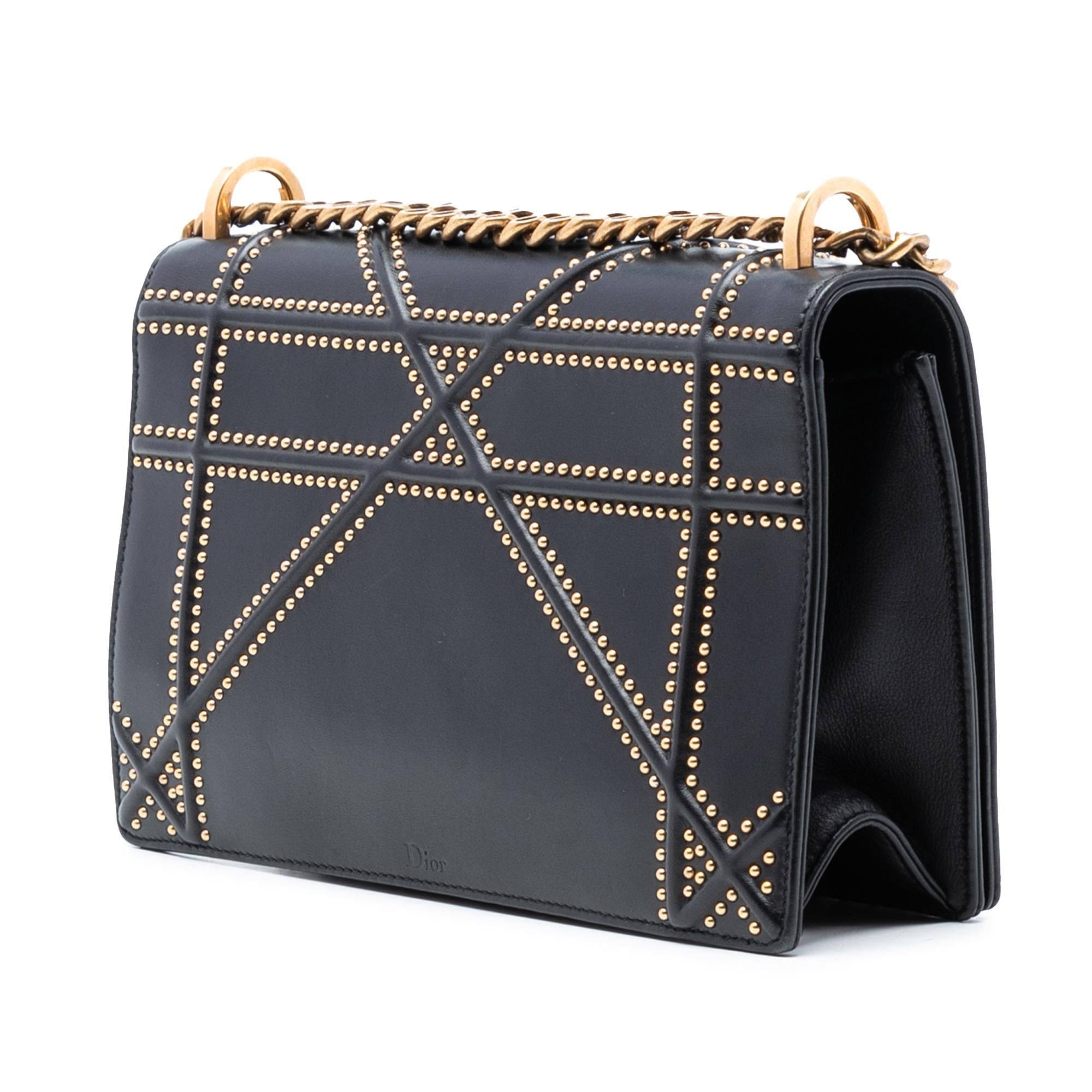 Dior Medium Studded Lambskin Diorama Flap