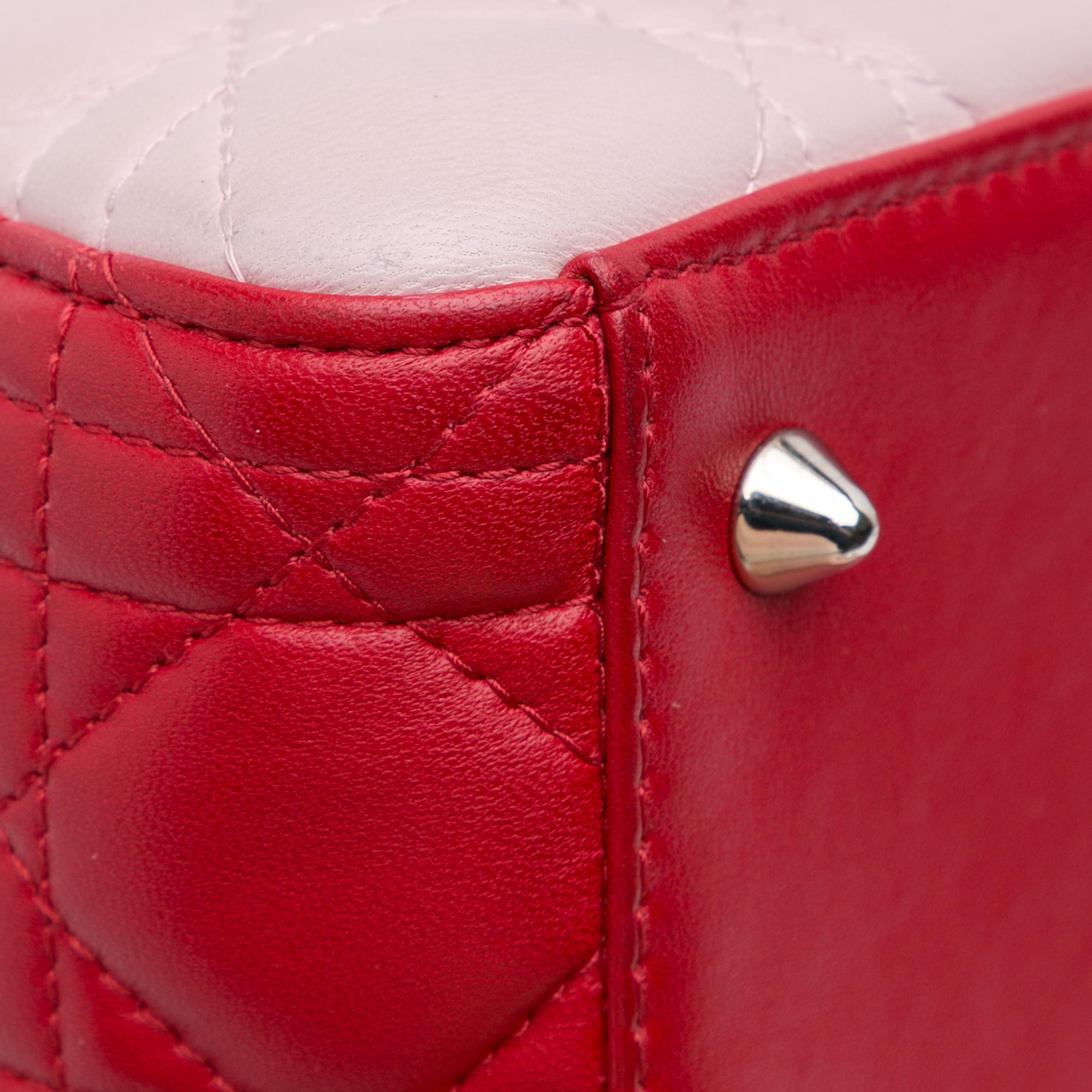 Dior Medium Tricolor Lambskin Cannage Lady Dior