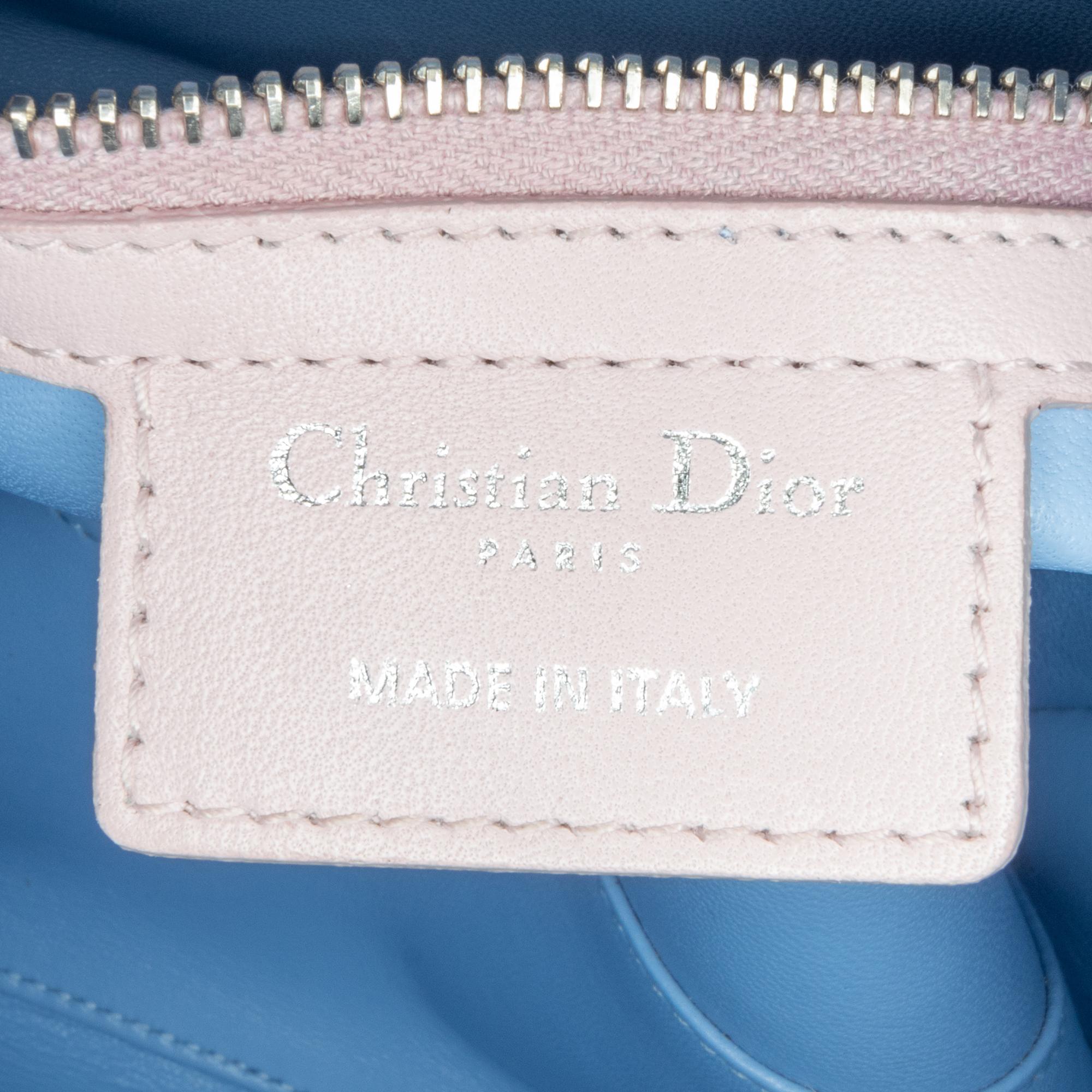 Dior Medium Tricolor Lambskin Cannage Lady Dior
