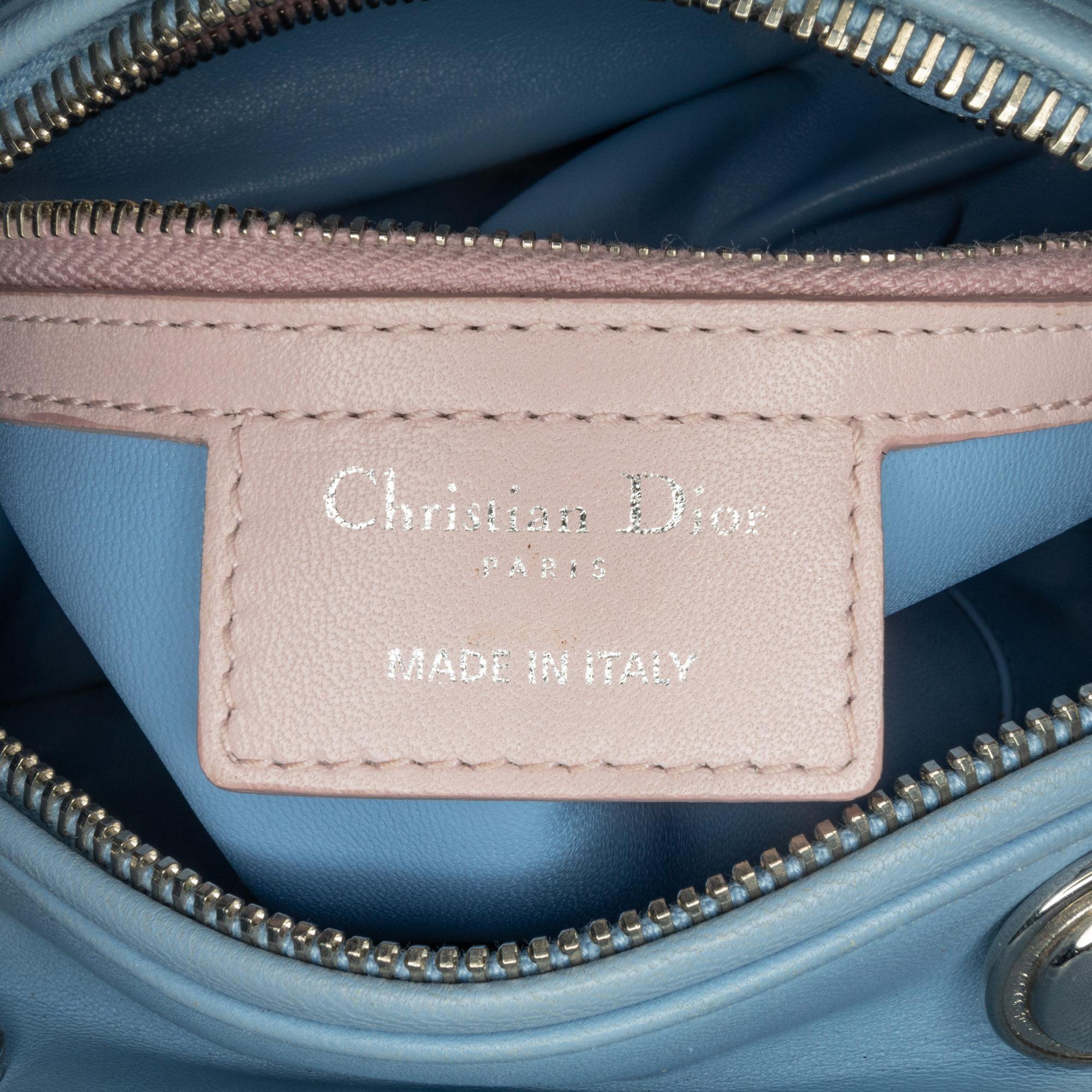 Dior Medium Tricolor Lambskin Cannage Lady Dior