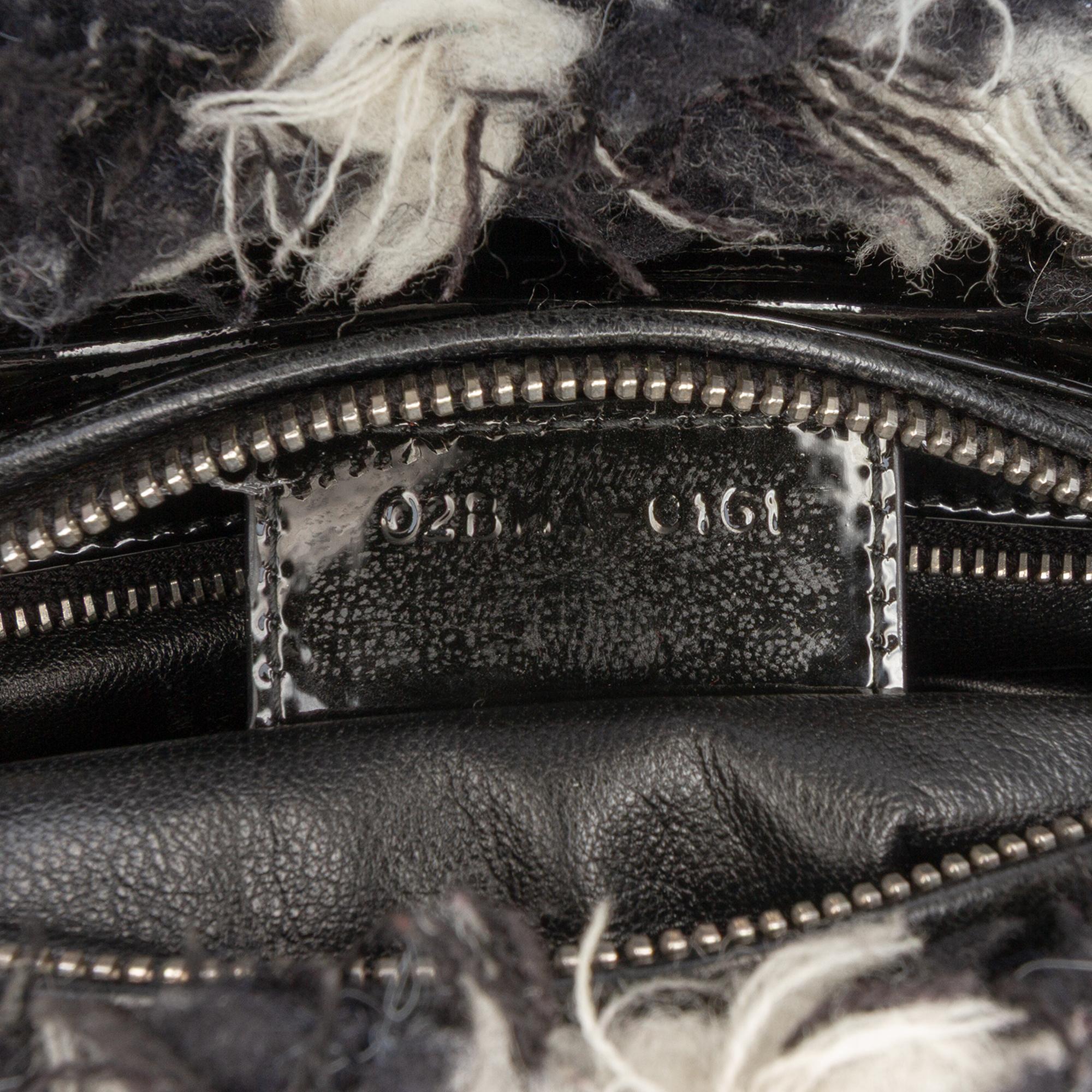 Dior Medium Tweed Cannage Fringe Lady Dior
