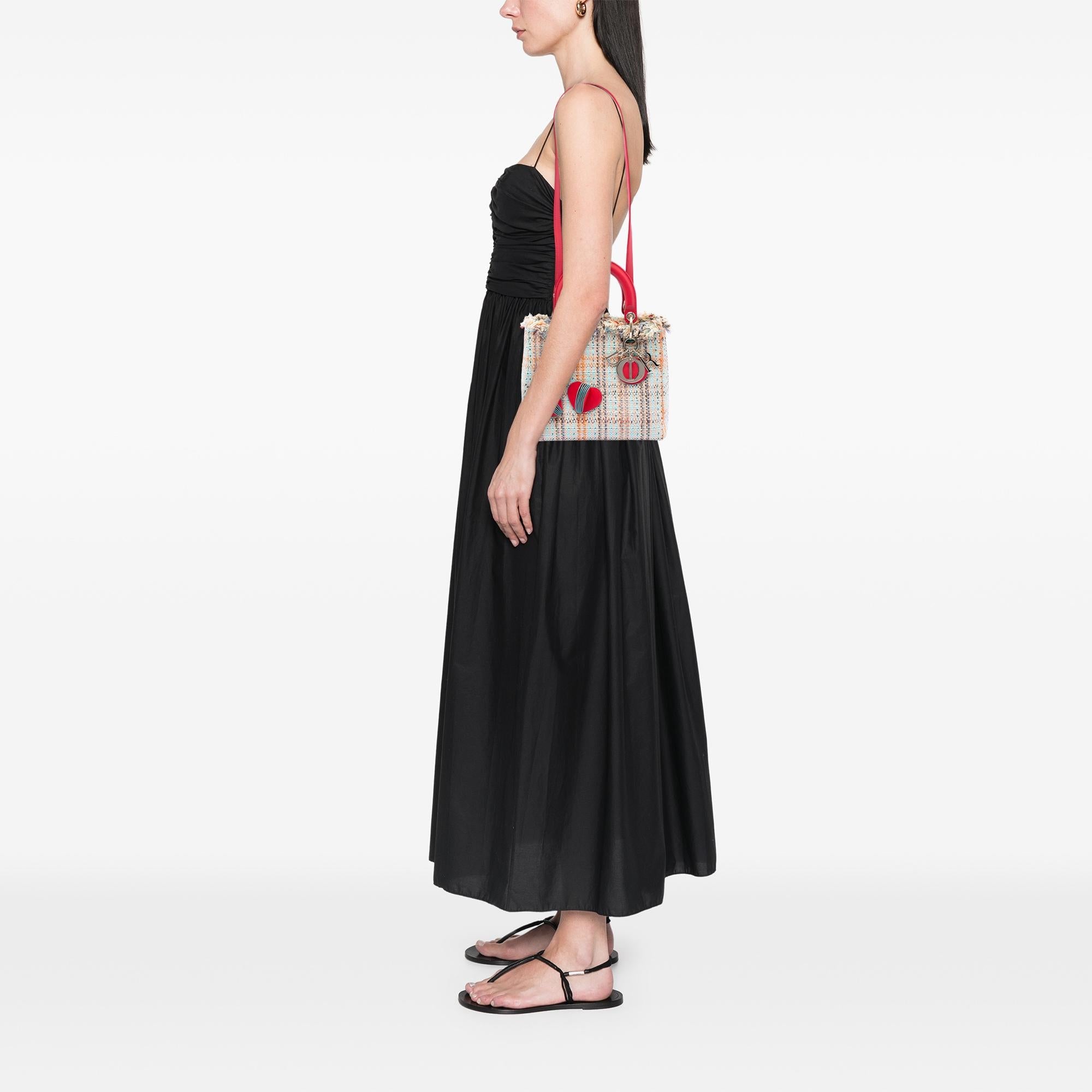Dior Medium Tweed Heart Deco Lady Dior