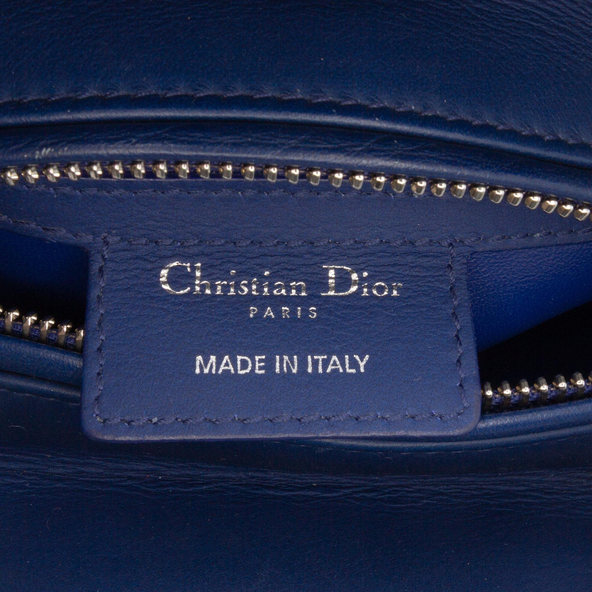 Dior Medium Ultra Matte Calfskin Embossed Cannage Lady Dior