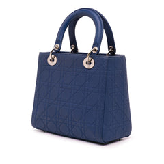 Dior Medium Ultra Matte Calfskin Embossed Cannage Lady Dior