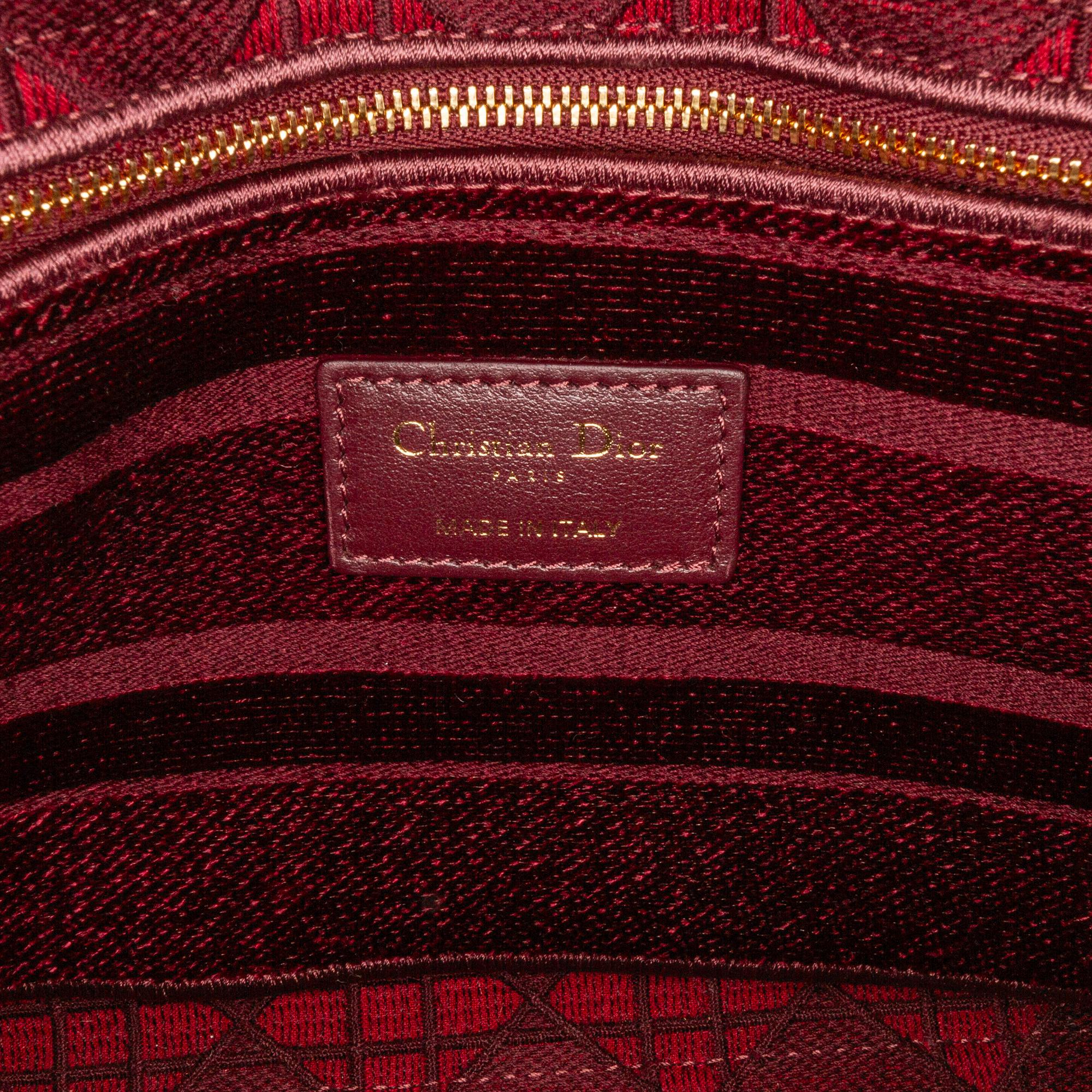 Dior Medium Velvet Cannage Lady D Lite