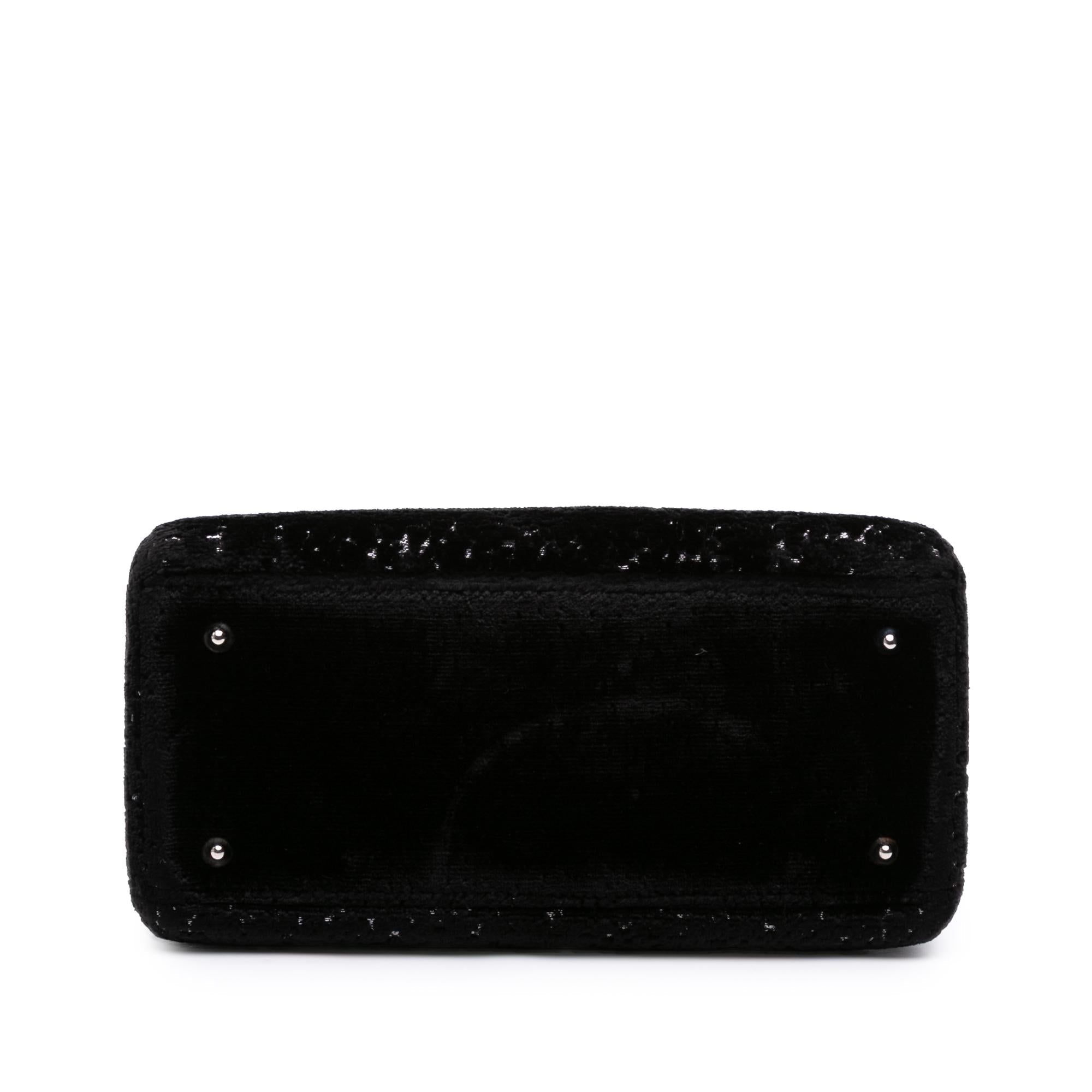 Dior Medium Velvet and Canvas Lady Dior