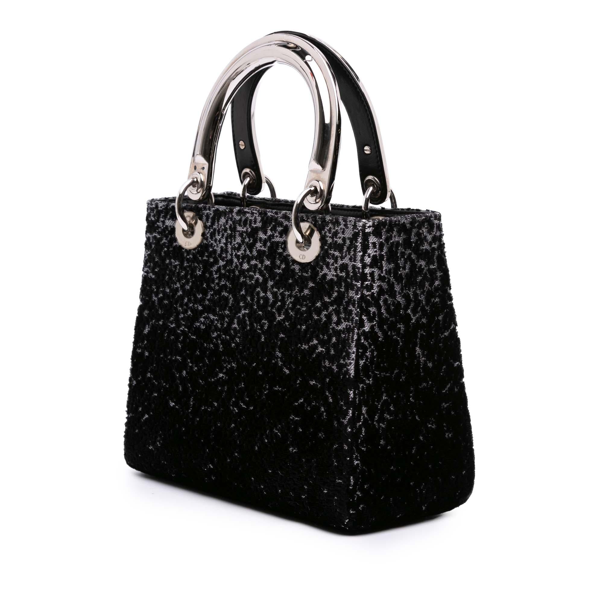 Dior Medium Velvet and Canvas Lady Dior
