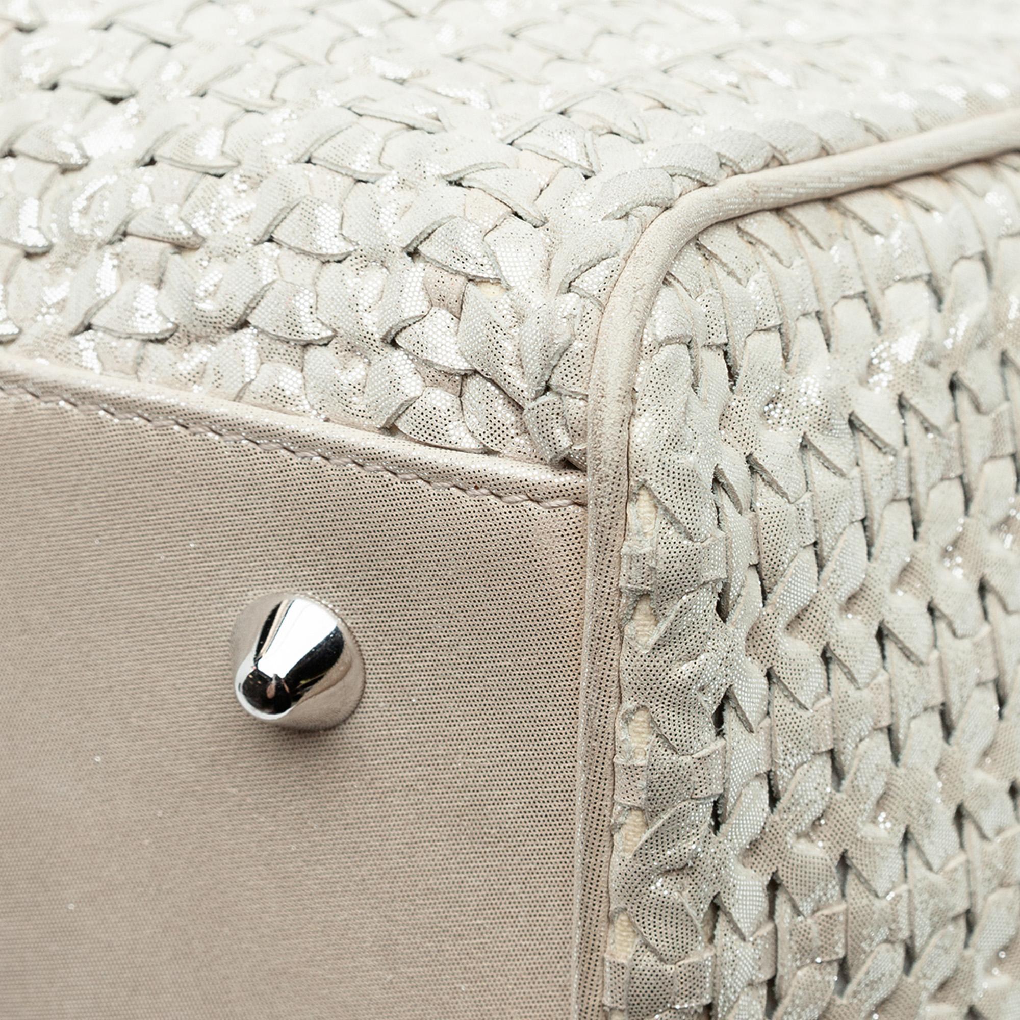 Dior Medium Woven Iridescent Calfskin Soft Lady Dior