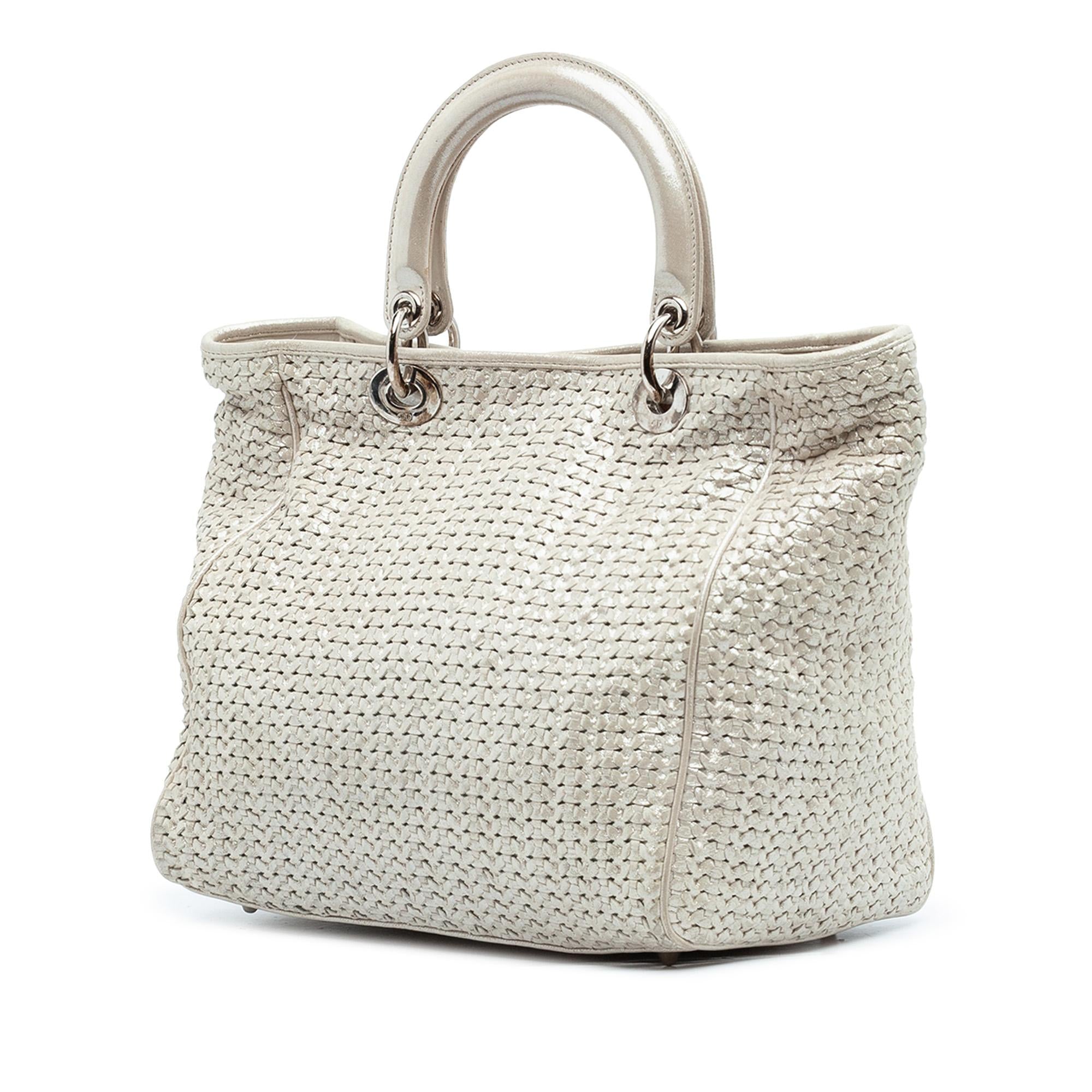 Dior Medium Woven Iridescent Calfskin Soft Lady Dior