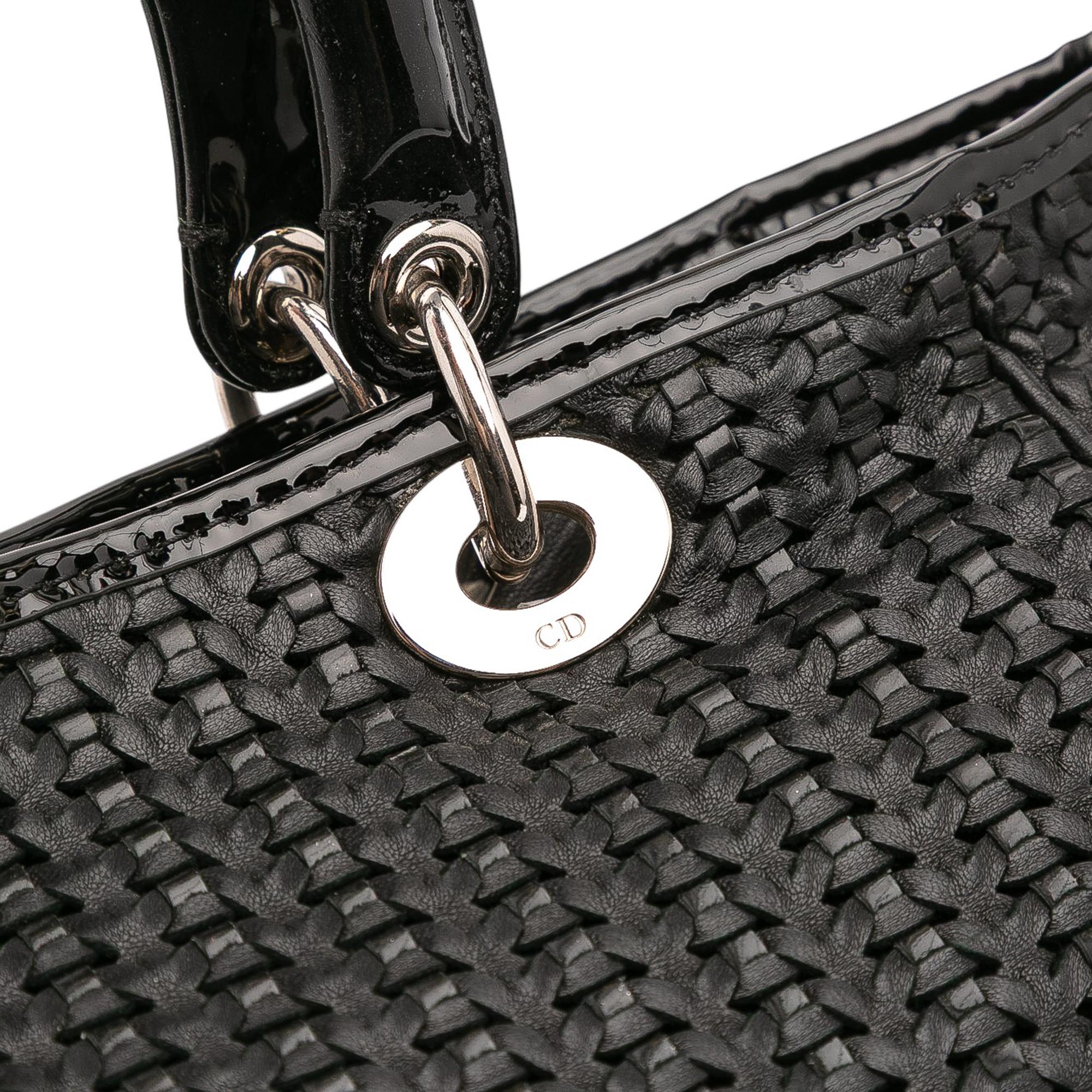 Dior Medium Woven Leather Soft Lady Dior