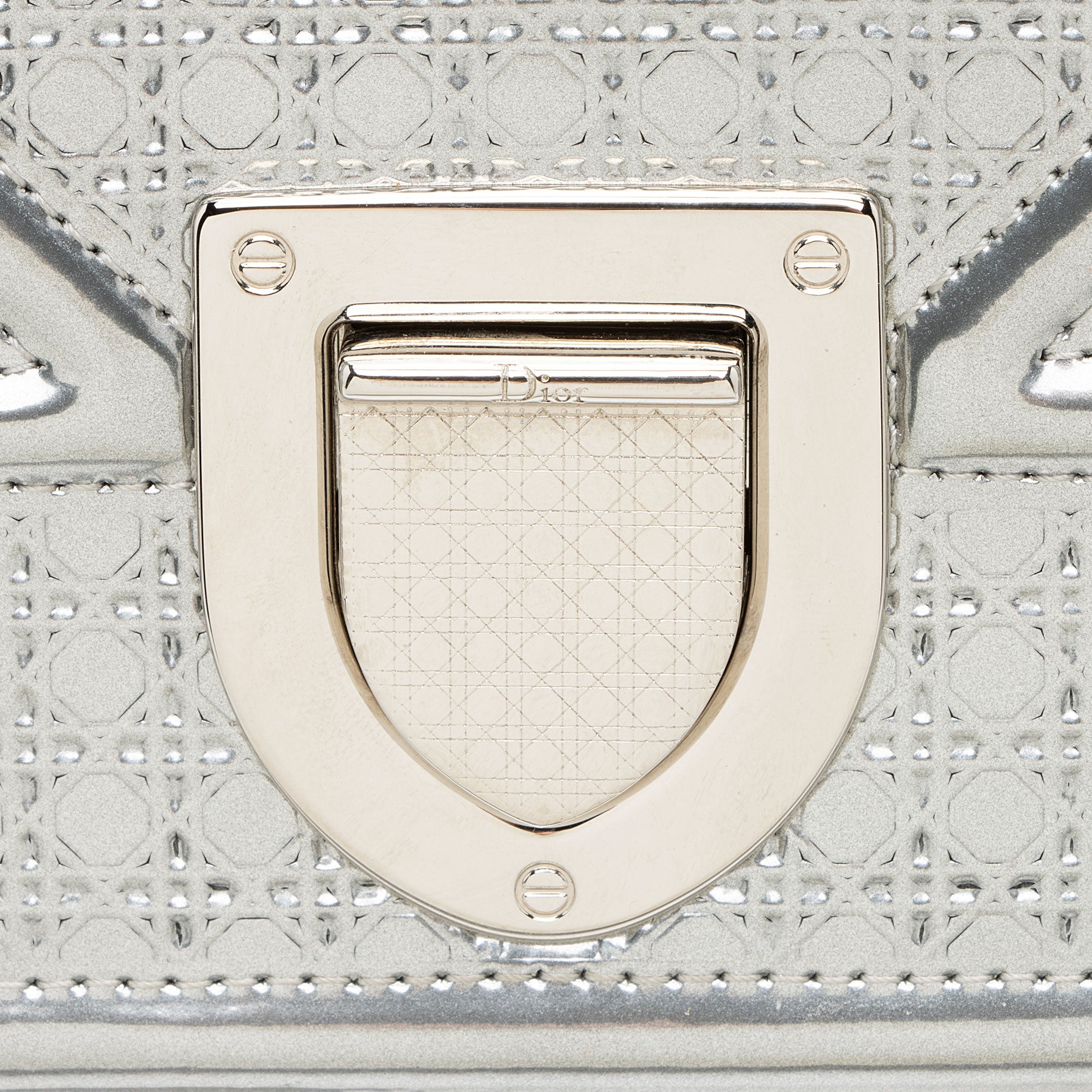 Dior Metallic Calfskin Micro Cannage Diorama Medium Shoulder Bag