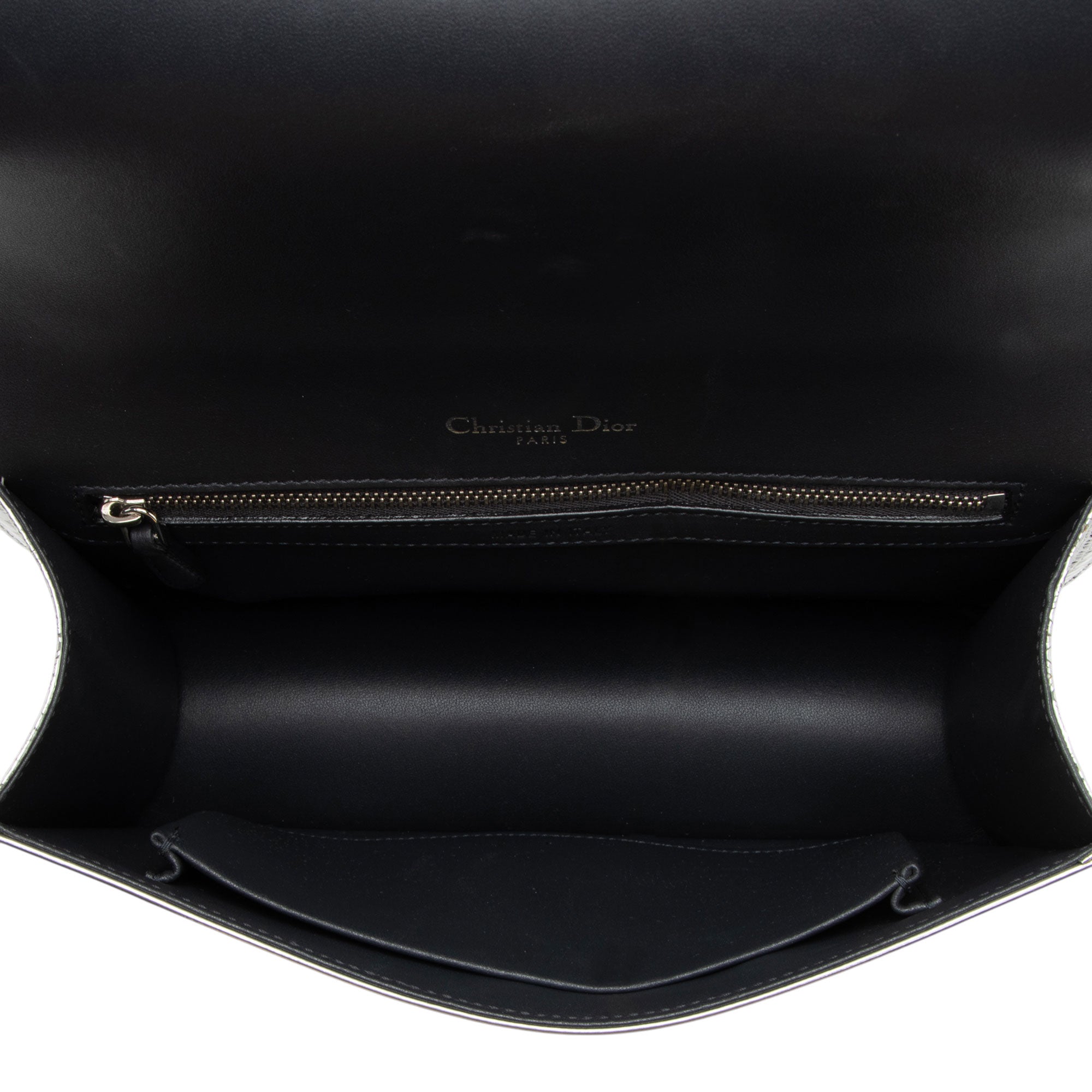 Dior Metallic Calfskin Micro Cannage Diorama Medium Shoulder Bag