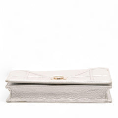 Dior Metallic Grained Calfskin Diorama Wallet On Chain