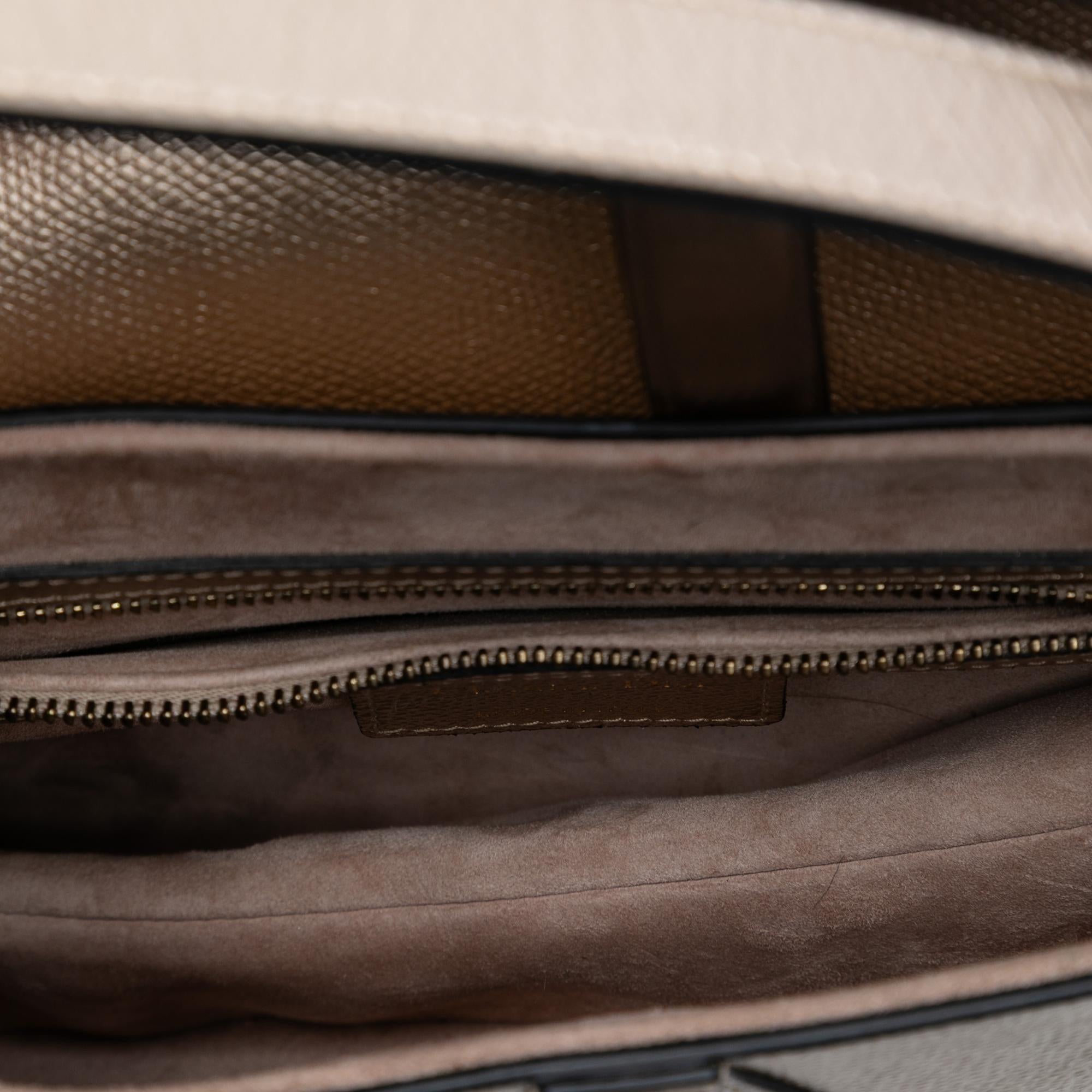 Dior Metallic Grained Calfskin Saddle Bag