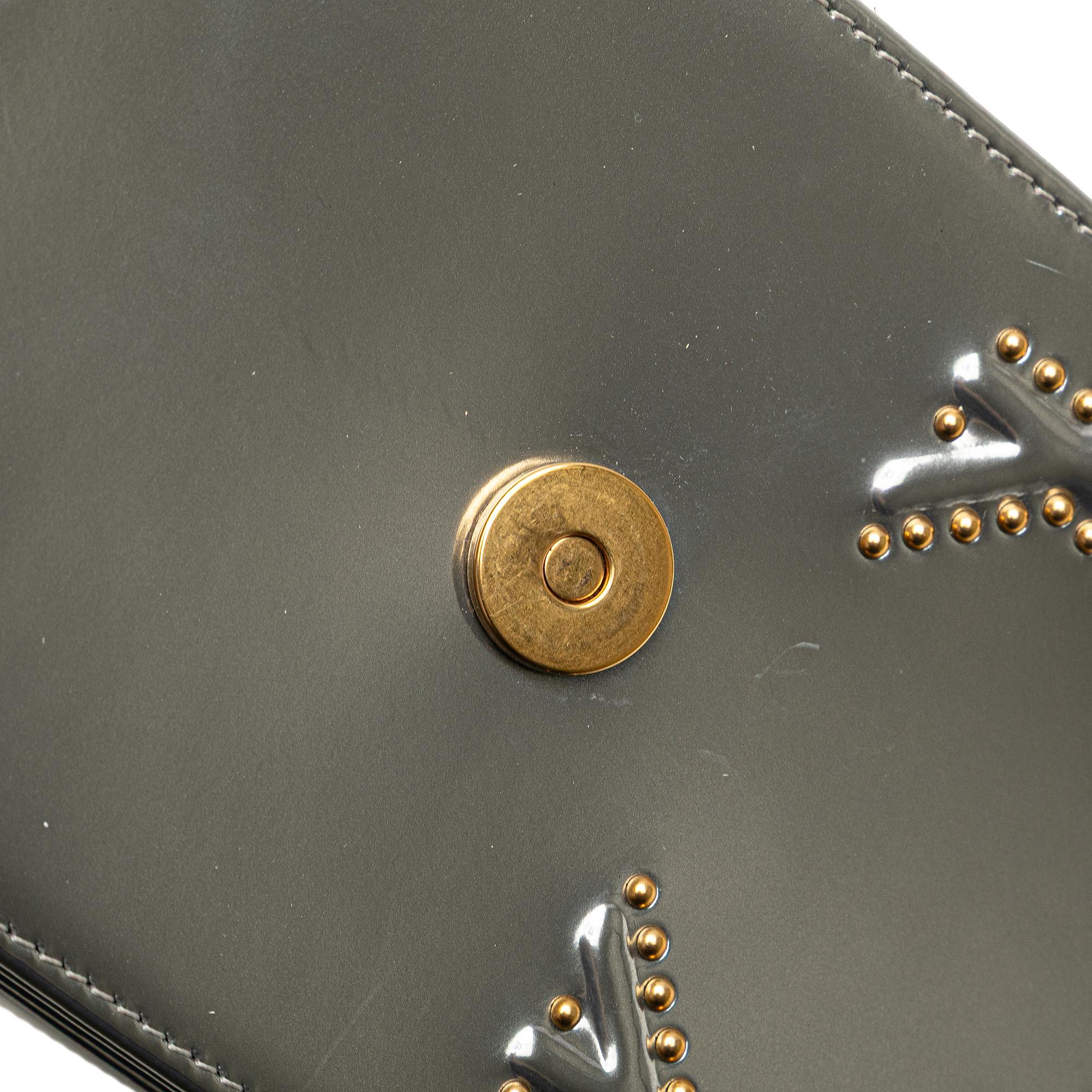 Dior Metallic Studded Calfskin Vertical Diorama