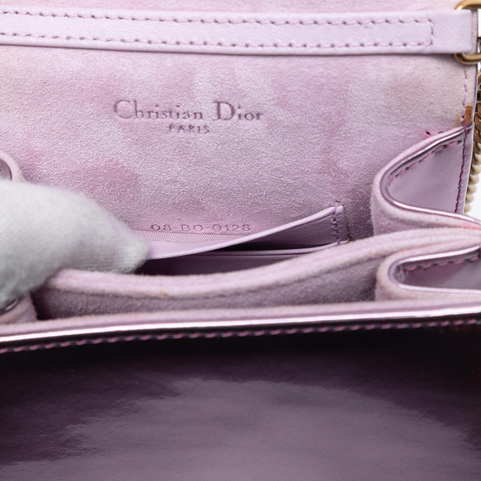 Dior Metallic Studded Calfskin Vertical Diorama