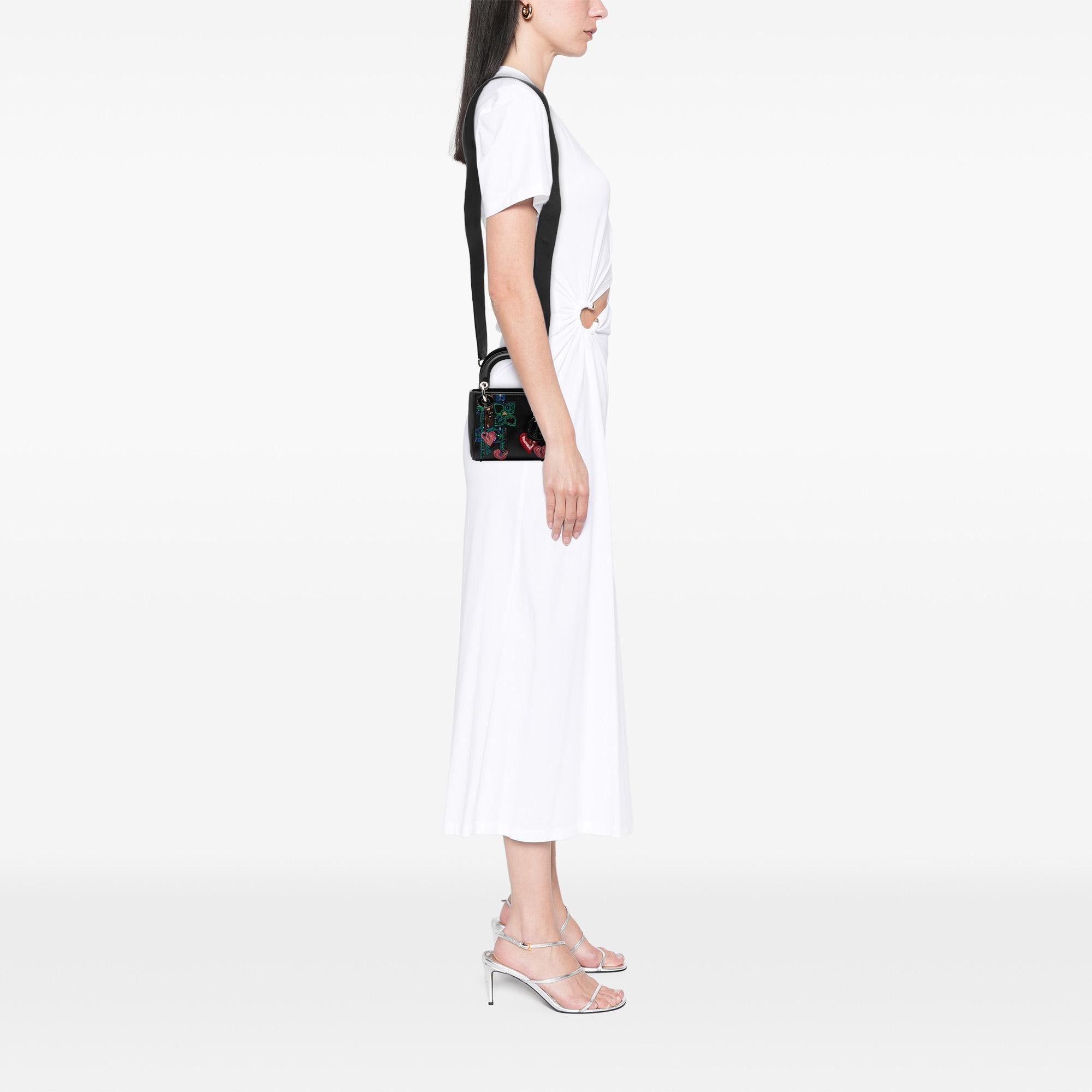 Dior Micro Calfskin Patch Embellished Lady Dior