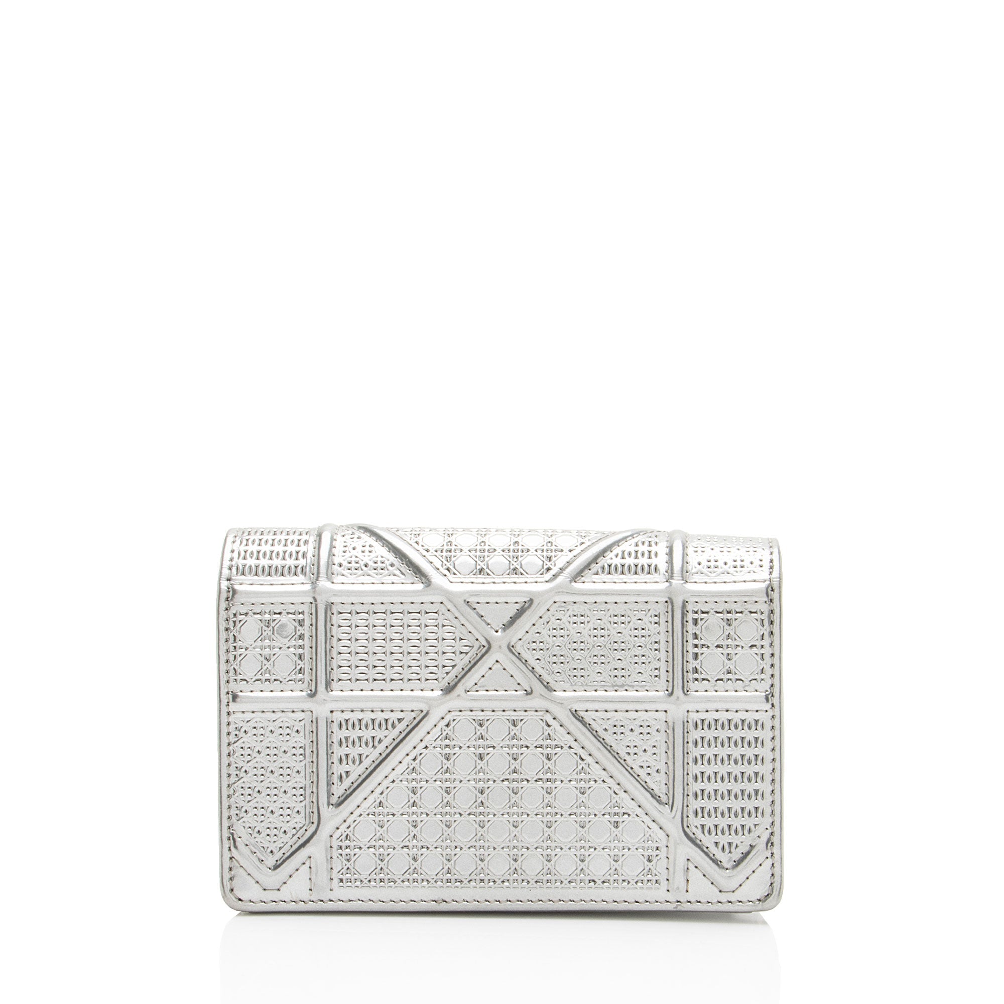 Dior Micro Cannage Metallic Calfskin Diorama Baby Shoulder Bag