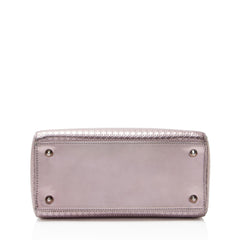 Dior Micro Cannage Metallic Calfskin Lady Dior Medium Tote
