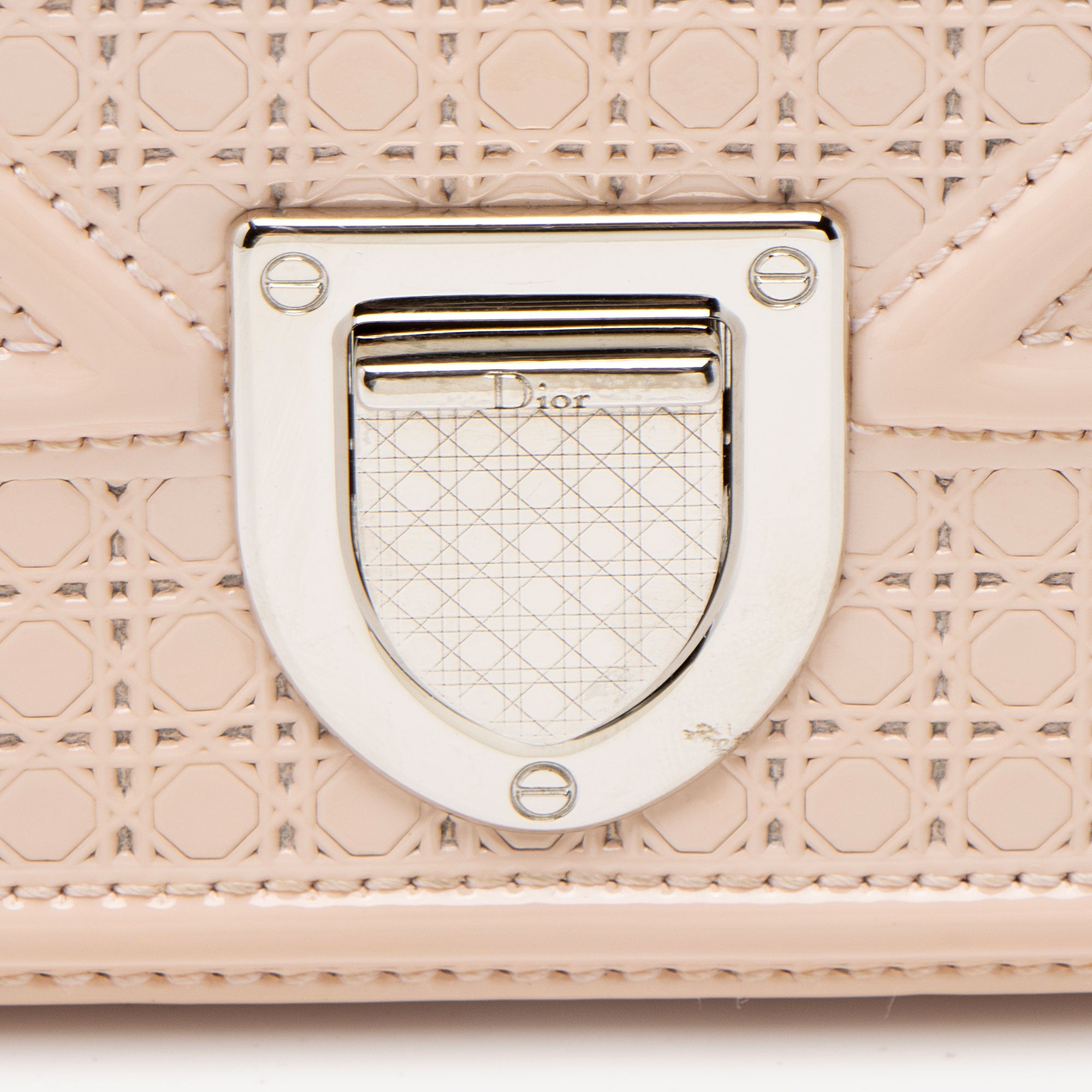 Dior Micro Cannage Patent Leather Diorama Small Shoulder Bag