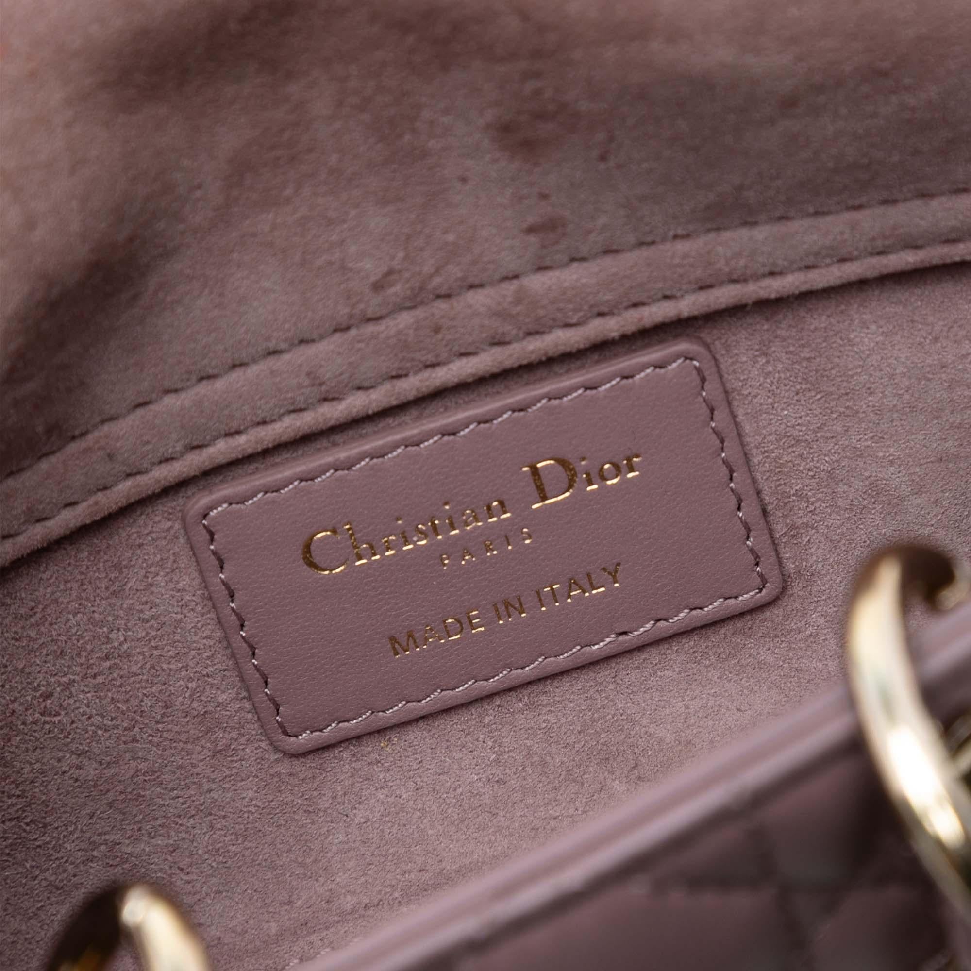 Dior Micro Lambskin Cannage Lady D Joy