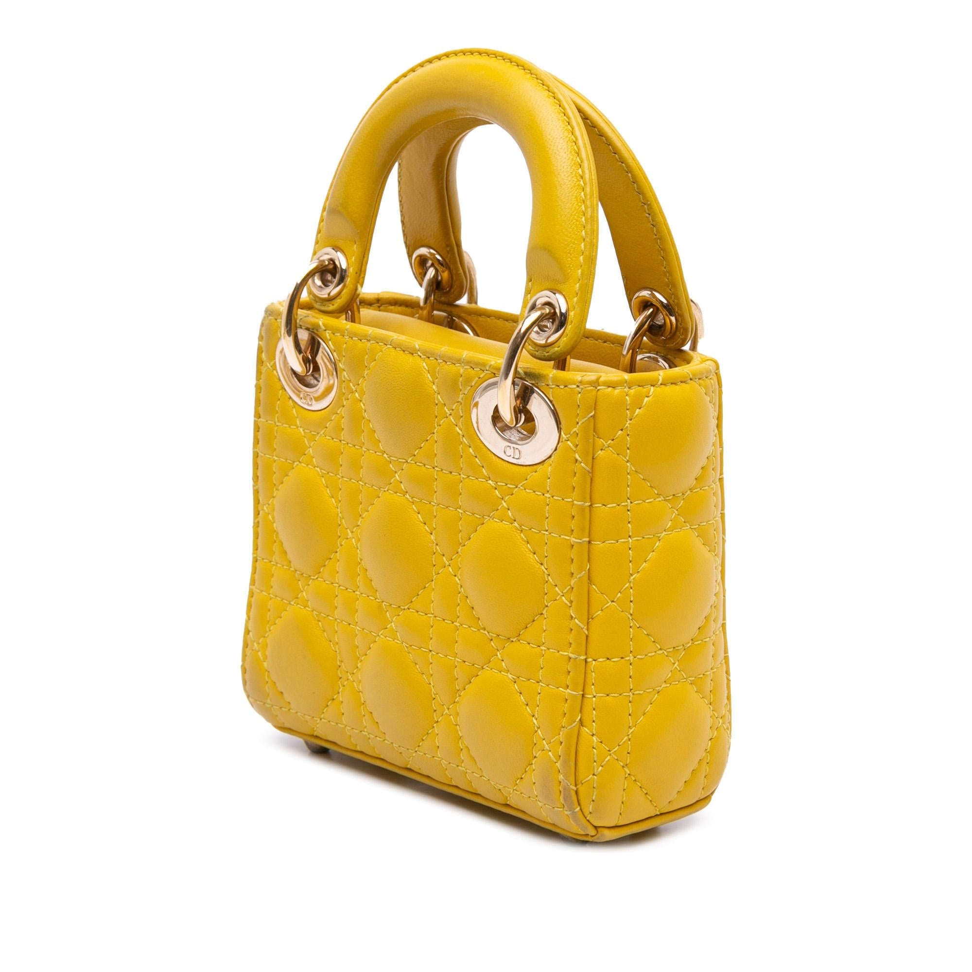 Dior Micro Lambskin Cannage Lady Dior