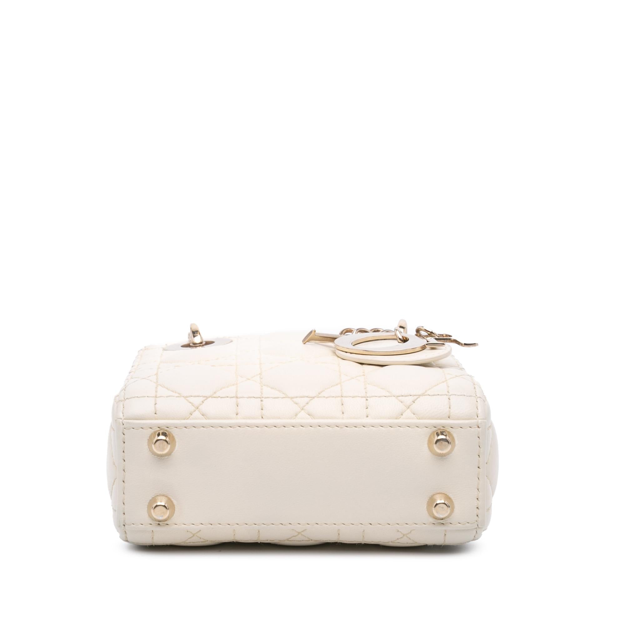 Dior Micro Lambskin Cannage Lady Dior