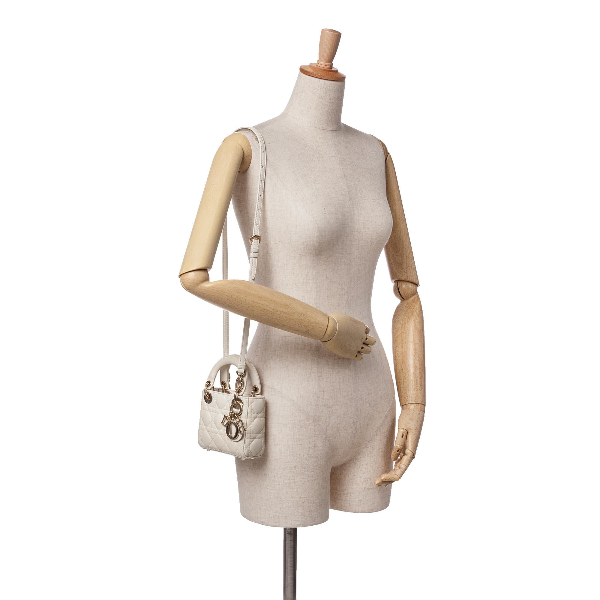 Dior Micro Lambskin Cannage Lady Dior