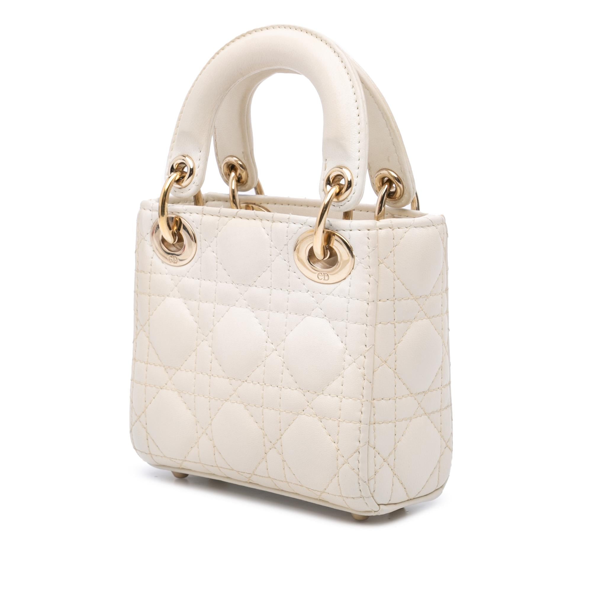 Dior Micro Lambskin Cannage Lady Dior