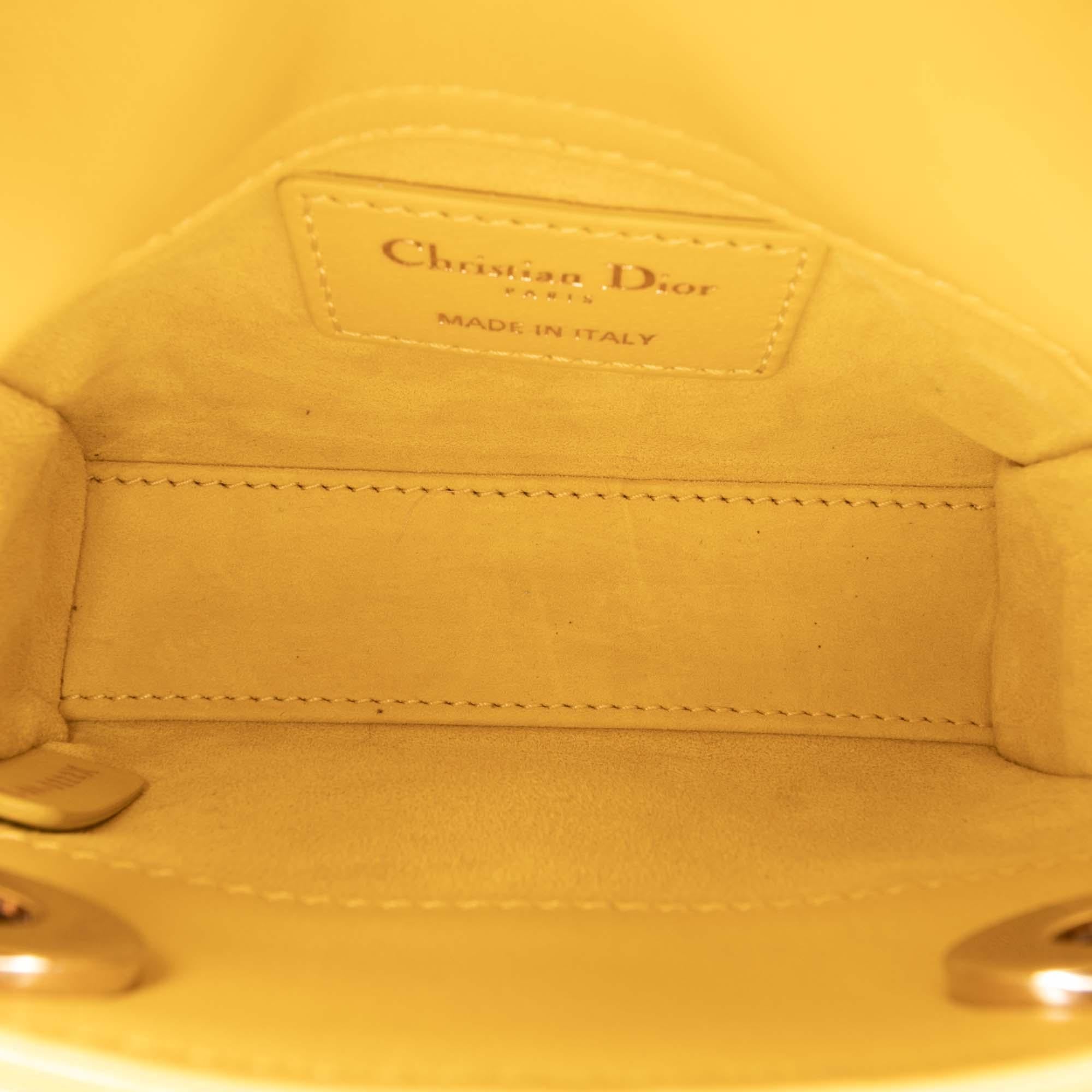 Dior Micro Lambskin Cannage Lady Dior