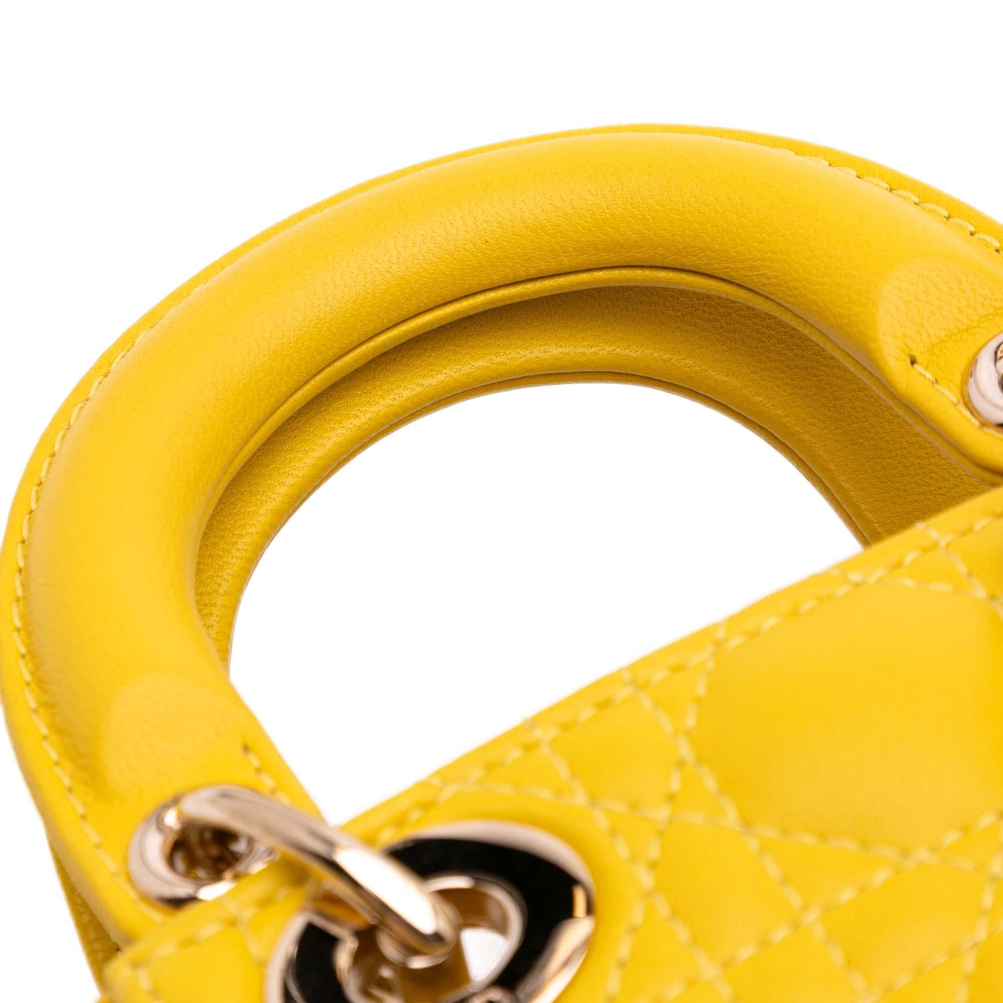 Dior Micro Lambskin Cannage Lady Dior