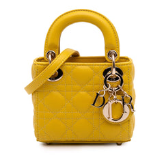 Dior Micro Lambskin Cannage Lady Dior