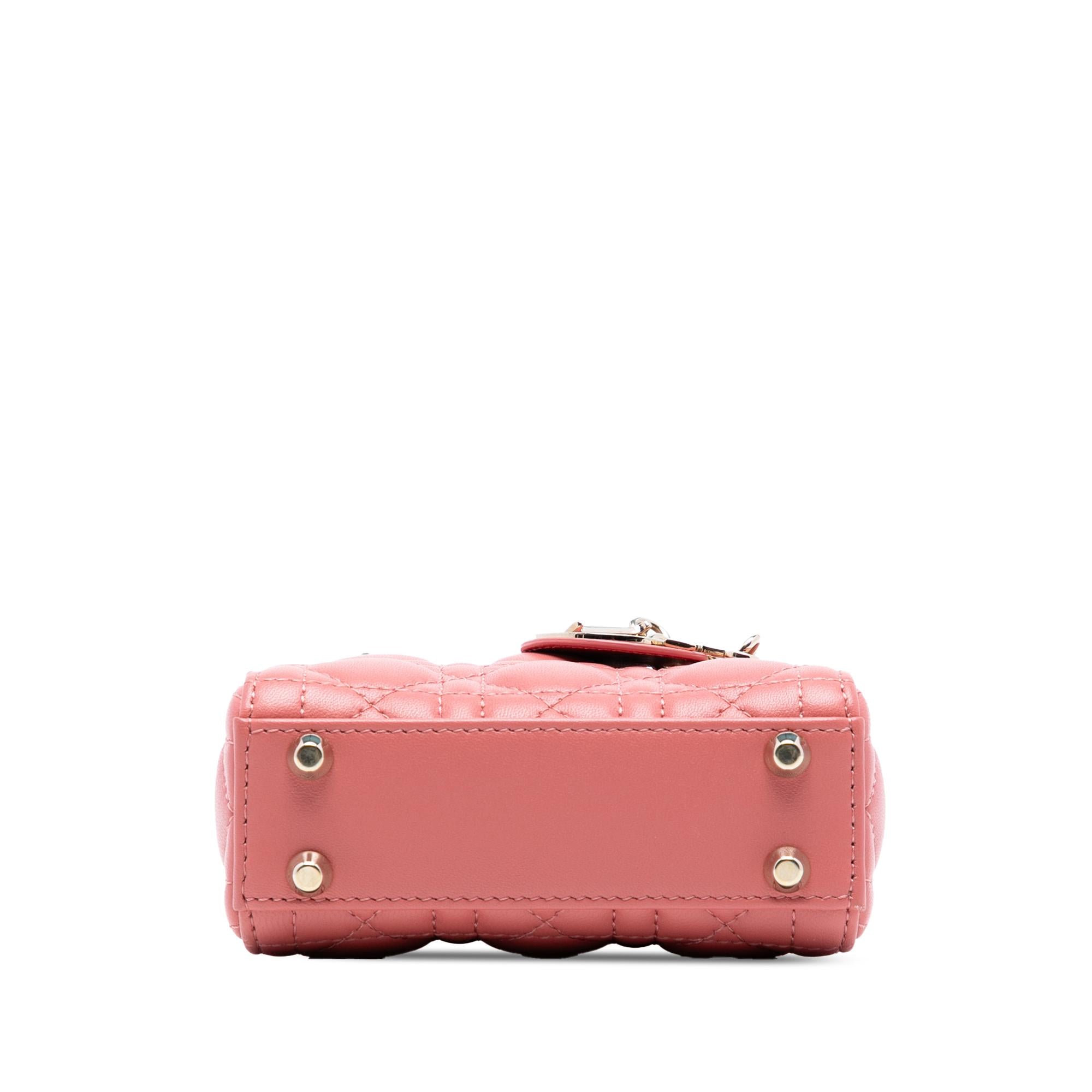 Dior Micro Lambskin Cannage Lady Dior