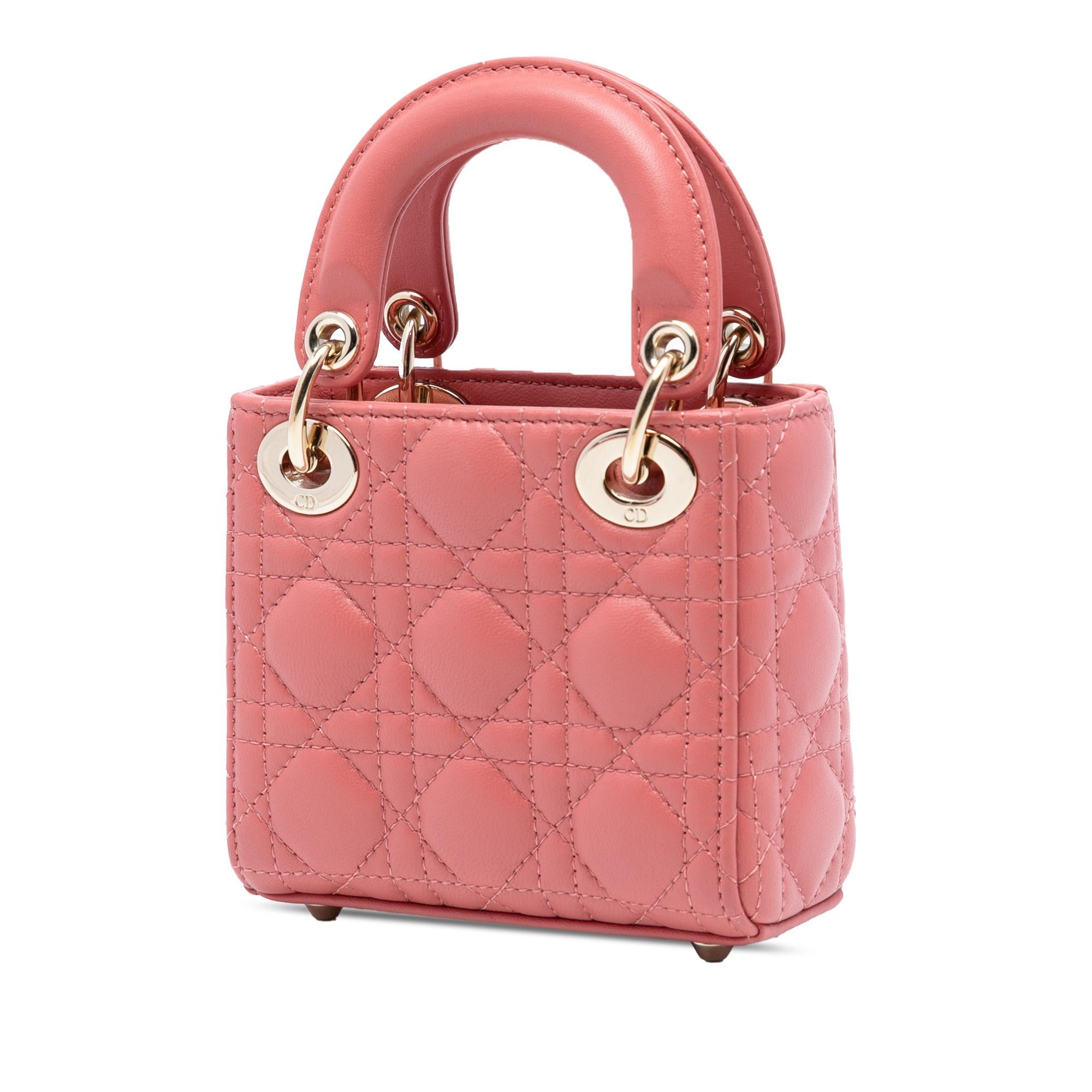 Dior Micro Lambskin Cannage Lady Dior