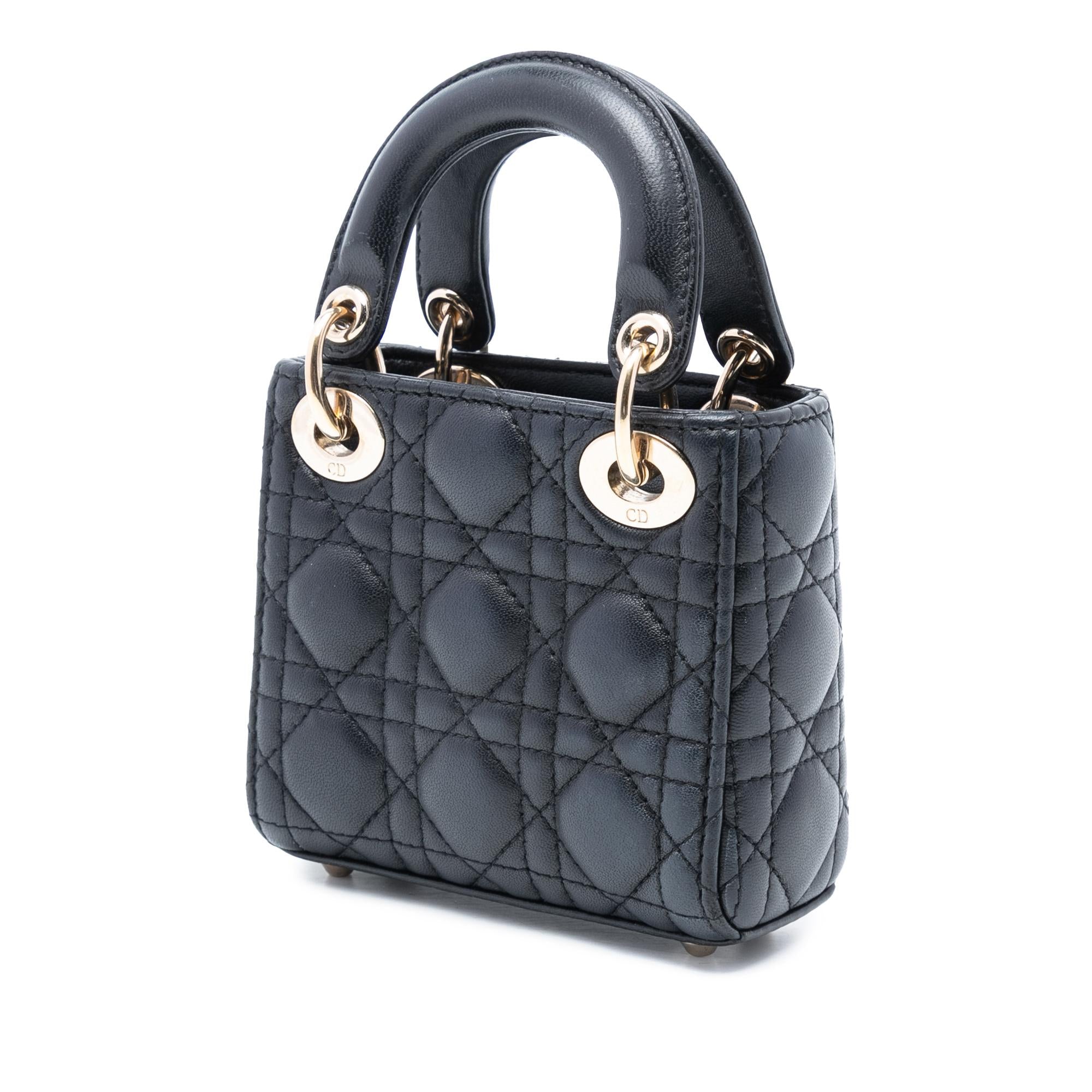 Dior Micro Lambskin Cannage Lady Dior