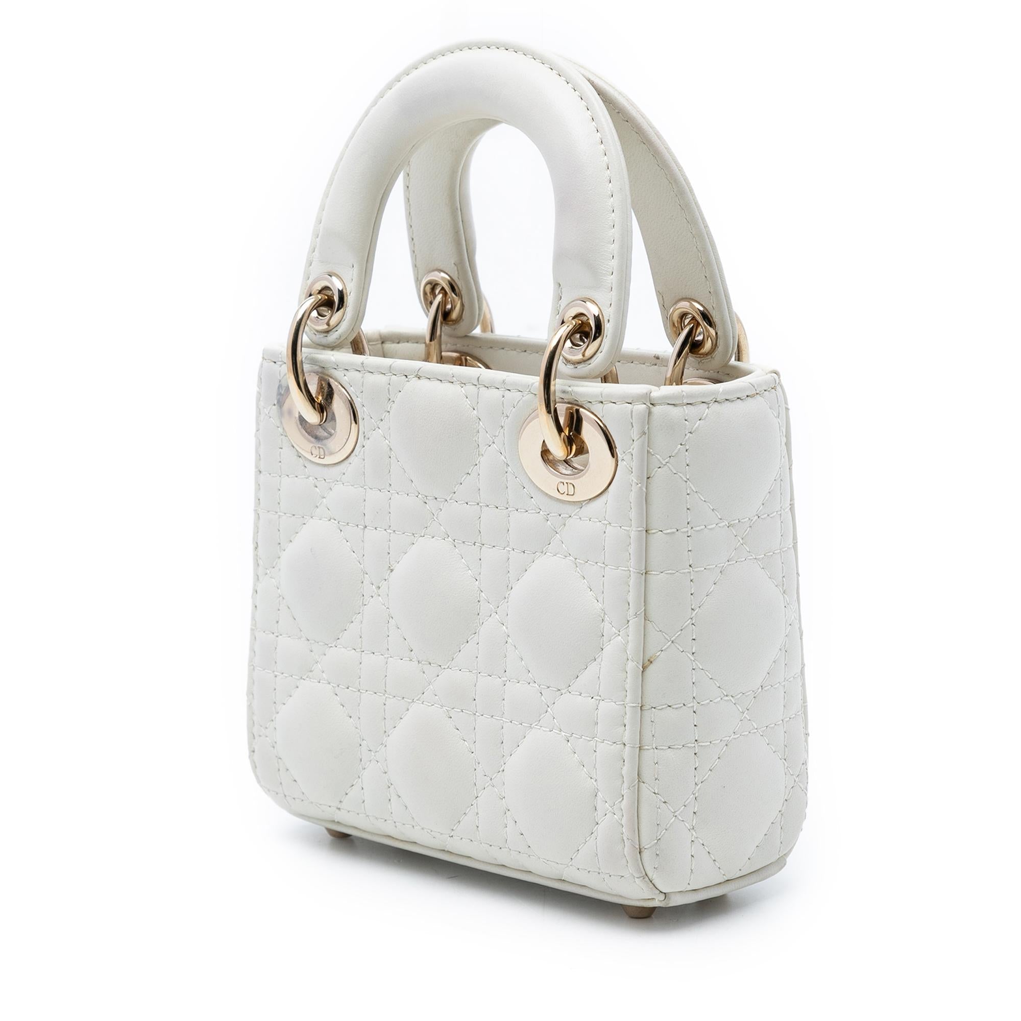 Dior Micro Lambskin Cannage Lady Dior