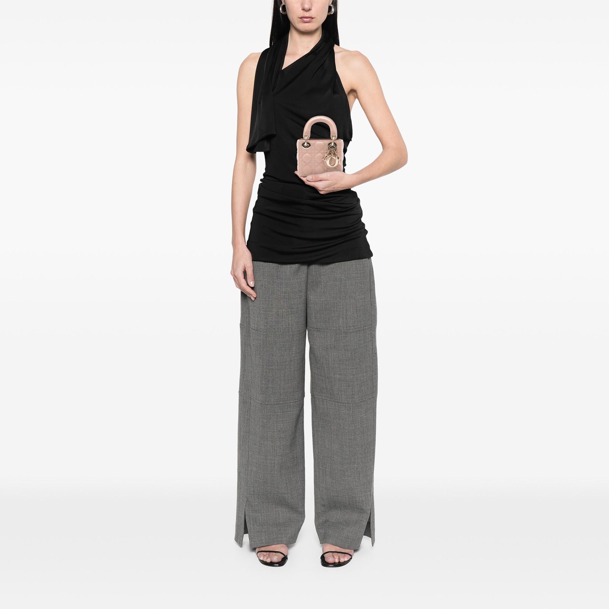 Dior Micro Lambskin Cannage Lady Dior