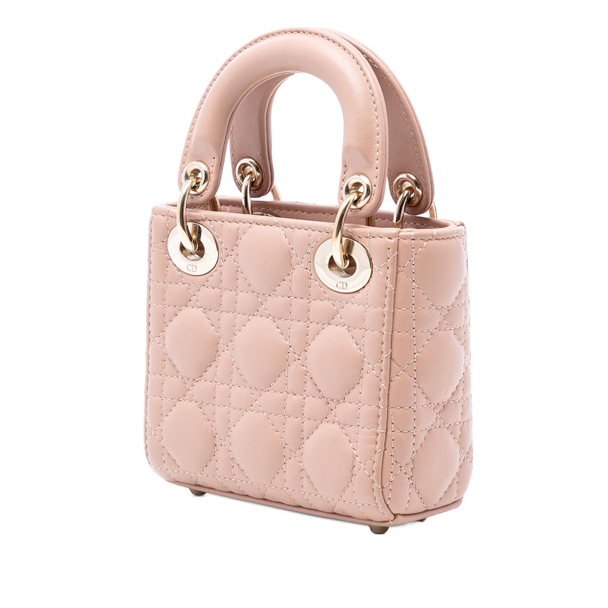 Dior Micro Lambskin Cannage Lady Dior
