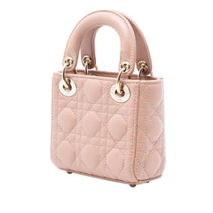 Dior Micro Lambskin Cannage Lady Dior