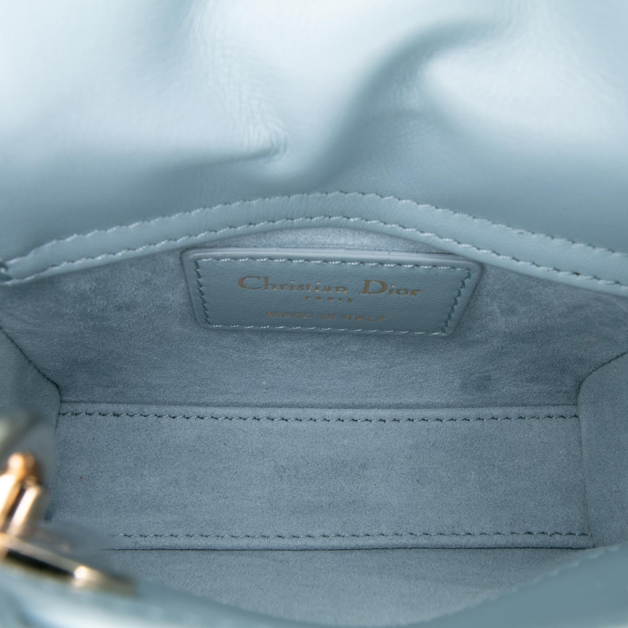 Dior Micro Leather Sequined and Beaded Embellishment Lady Dior