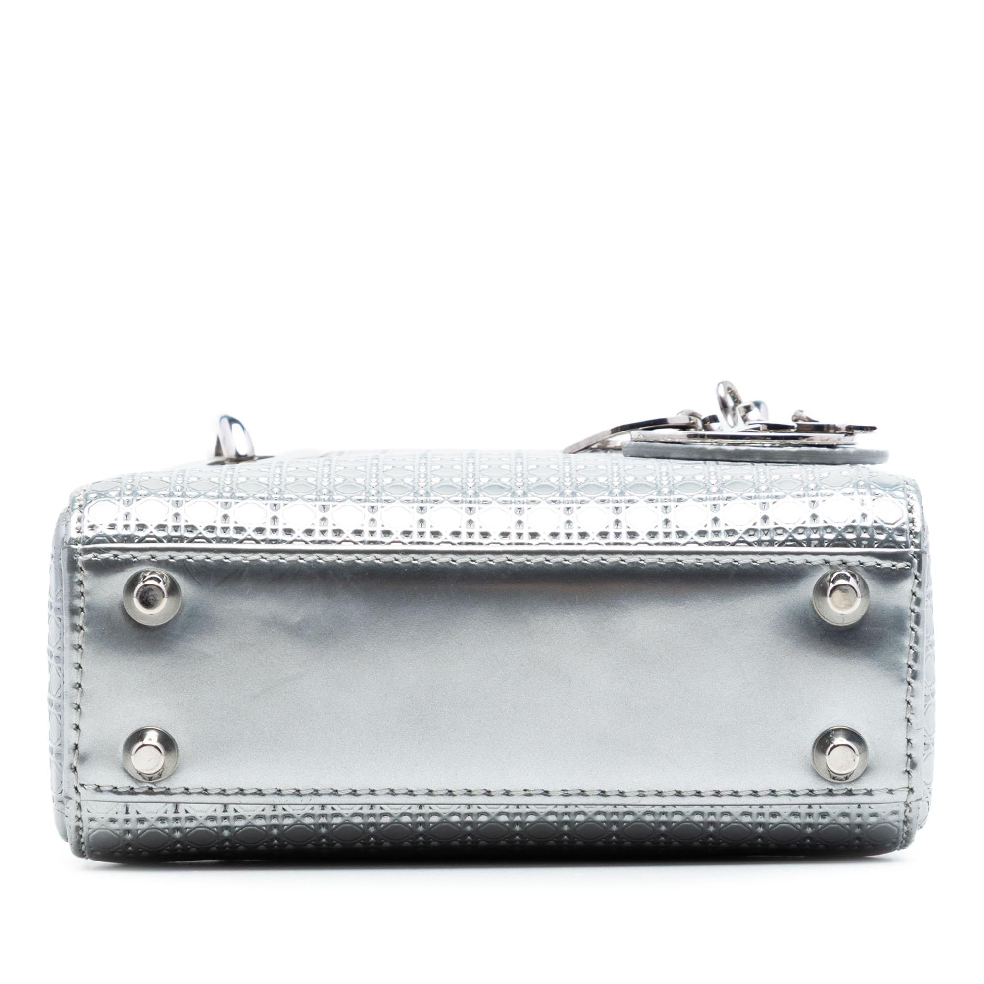 Dior Micro Metallic Patent Microcannage Lady Dior
